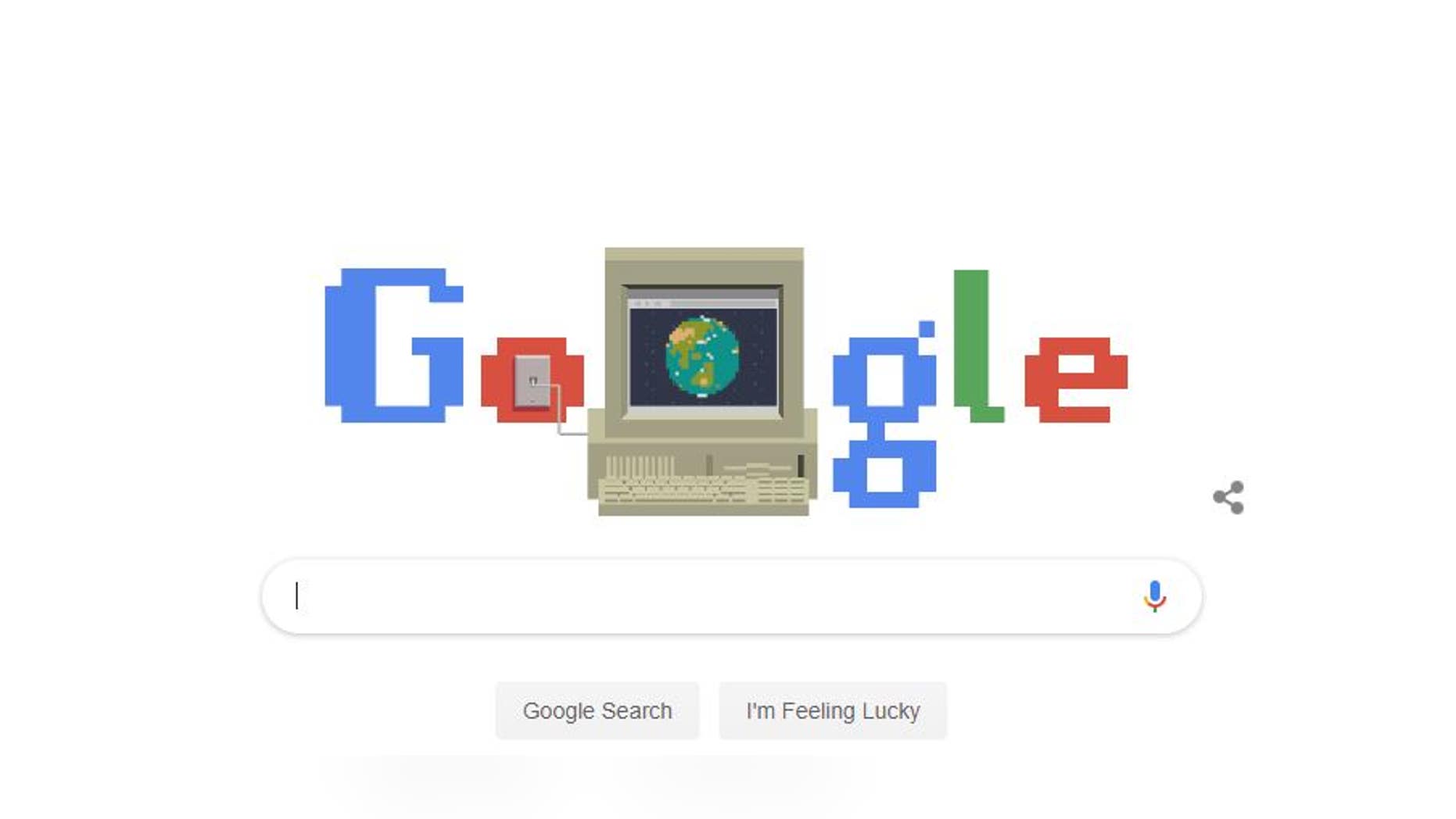 Google celebrates the invention of the internet.