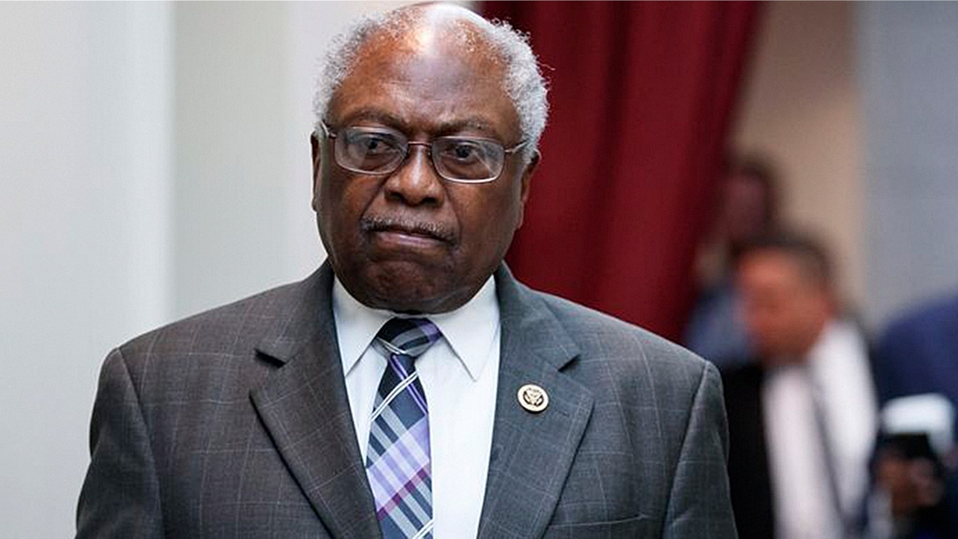 Rep. James Clyburn, D-S.C., walks to a closed Democratic Caucus meeting on Capitol Hill in Washington, Friday, Jan. 4, 2019. (AP Photo/Carolyn Kaster)