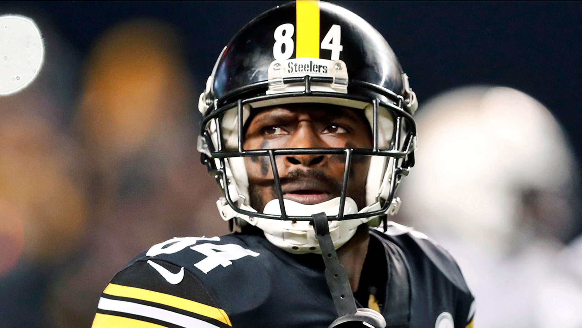 FILE - In this Dec. 2, 2018, file photo, Pittsburgh Steelers wide receiver Antonio Brown (84) plays against the Los Angeles Chargers in an NFL football game in Pittsburgh.