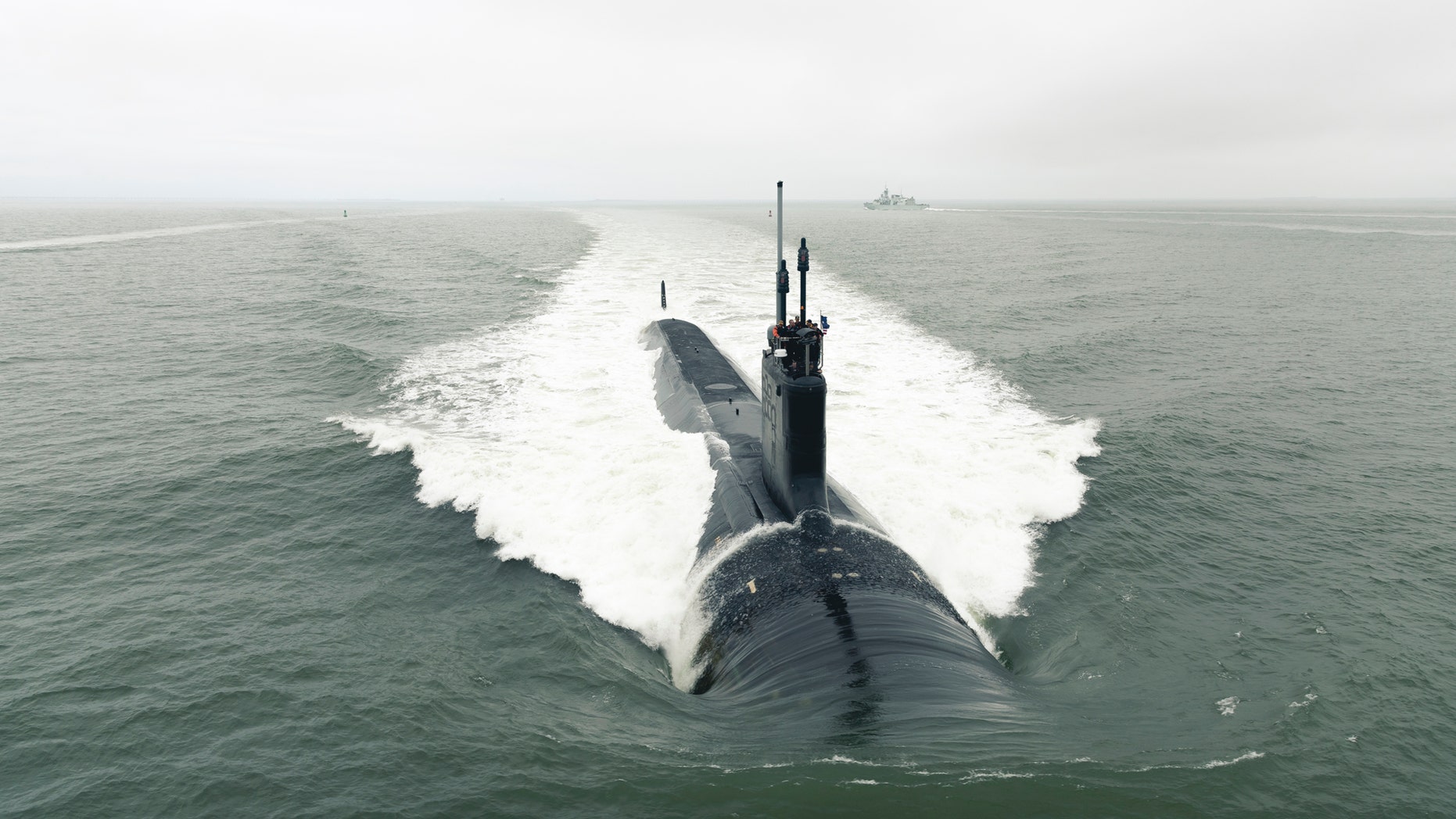 File photo - The Virginia-class attack submarine Pre-Commissioning Unit (PCU) Indiana (SSN 789) departs Newport News Shipbuilding to conduct Alpha sea trials in the Atlantic Ocean - May 22, 2018.