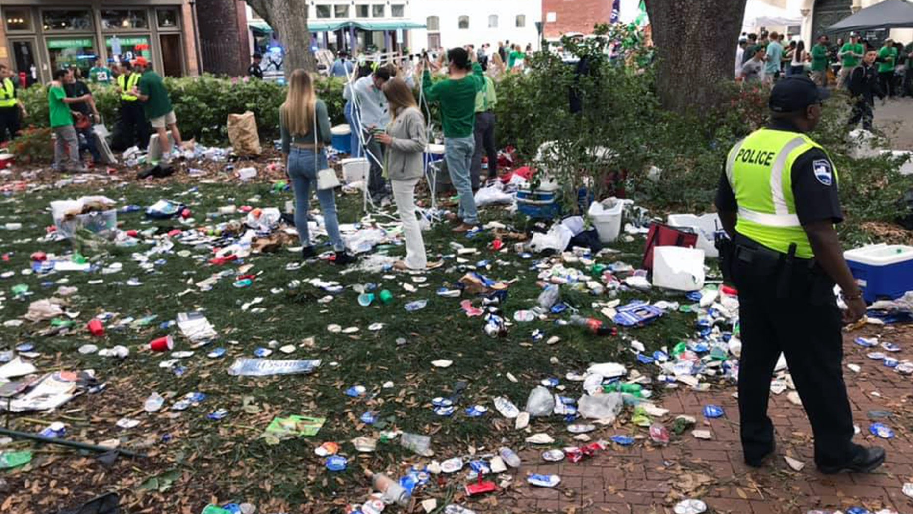 Savannah sees massive trash mess after St. Patrick's Day celebrations