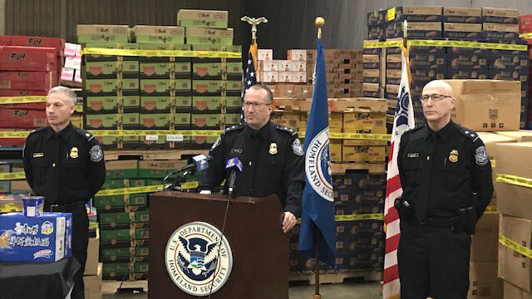 Customs and border protection announced the bust of £ 1 million illegal pork.