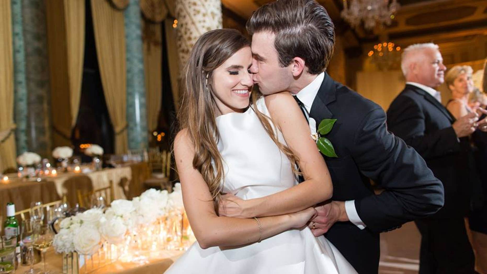 Christen with her husband, Sam, on their wedding day.