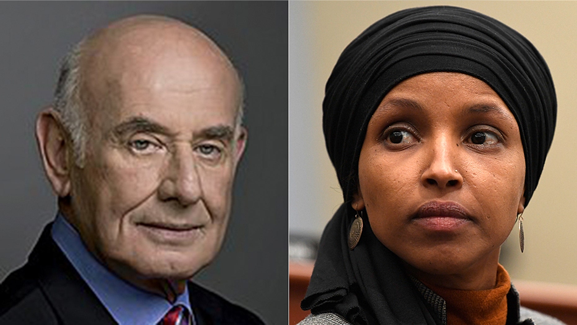 Yaakov Peri, the former head of the Israeli security agency Shin Bet and Rep. Ilhan Omar