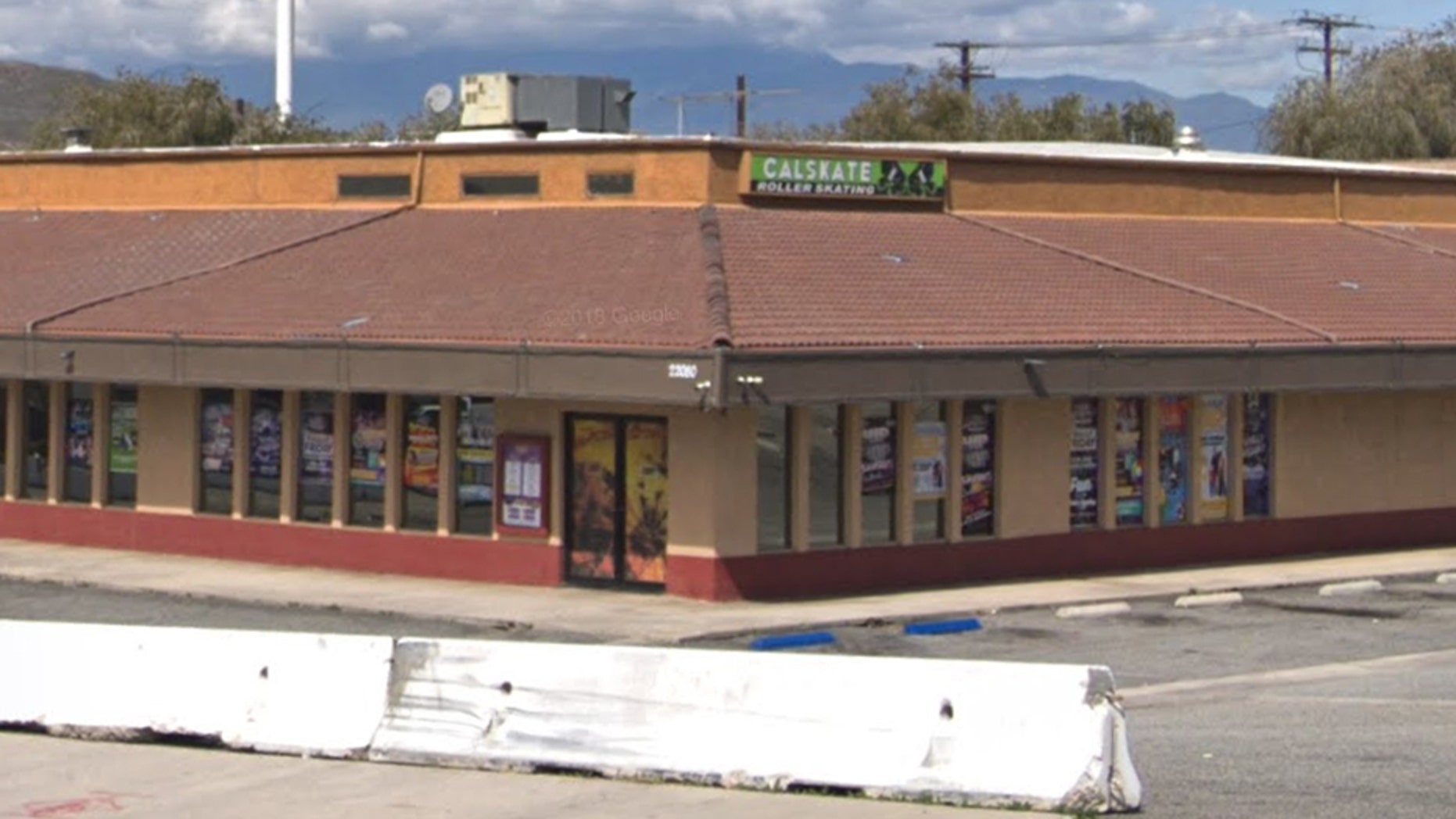 The Calskate Grand Terrace roller rink where owner Brian Harsany, 43, was found with multiple gunshot wounds.