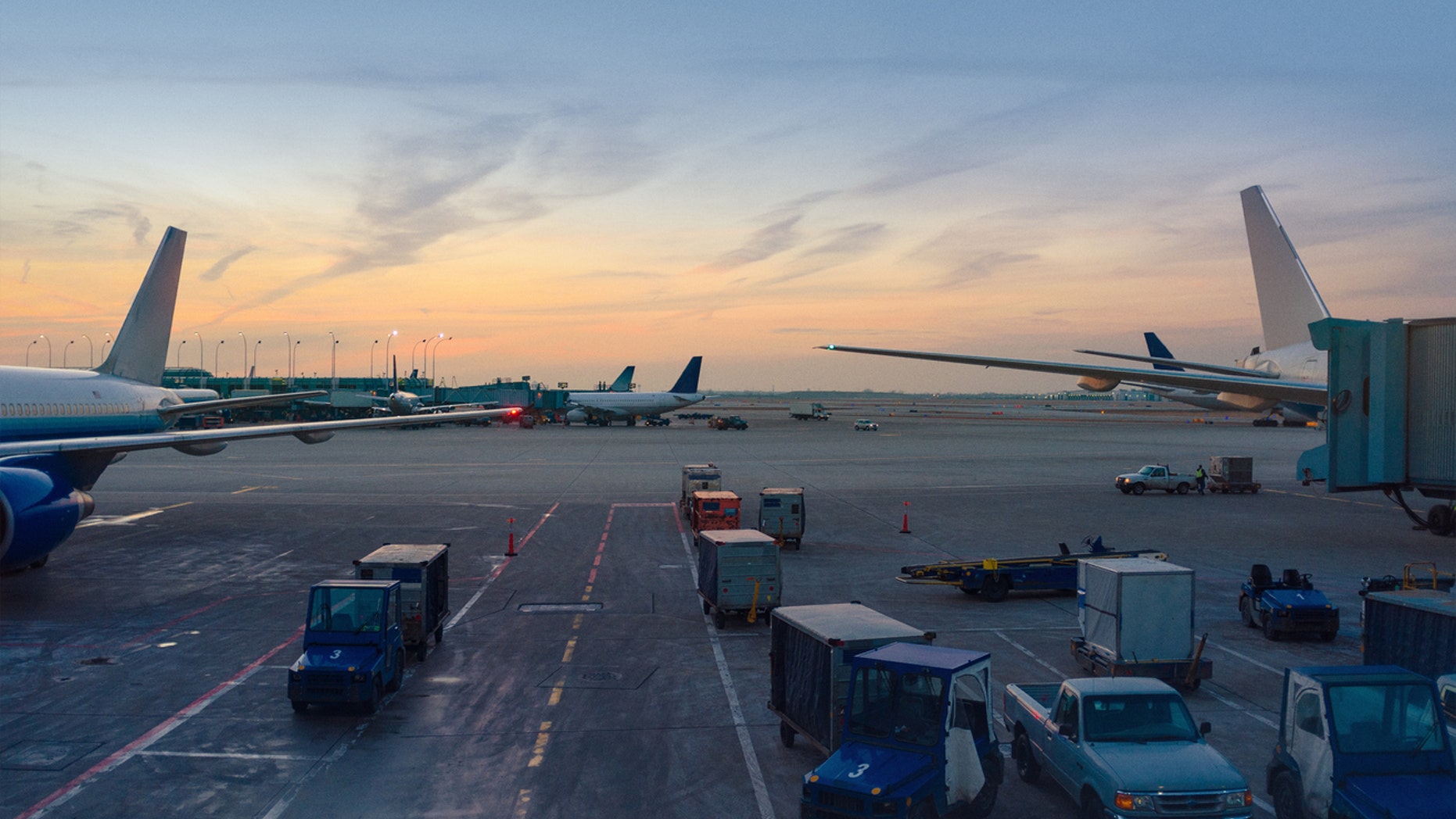 A naked passenger was reportedly detained after walking onto the tarmac at Chicago O'Hare International Airport.