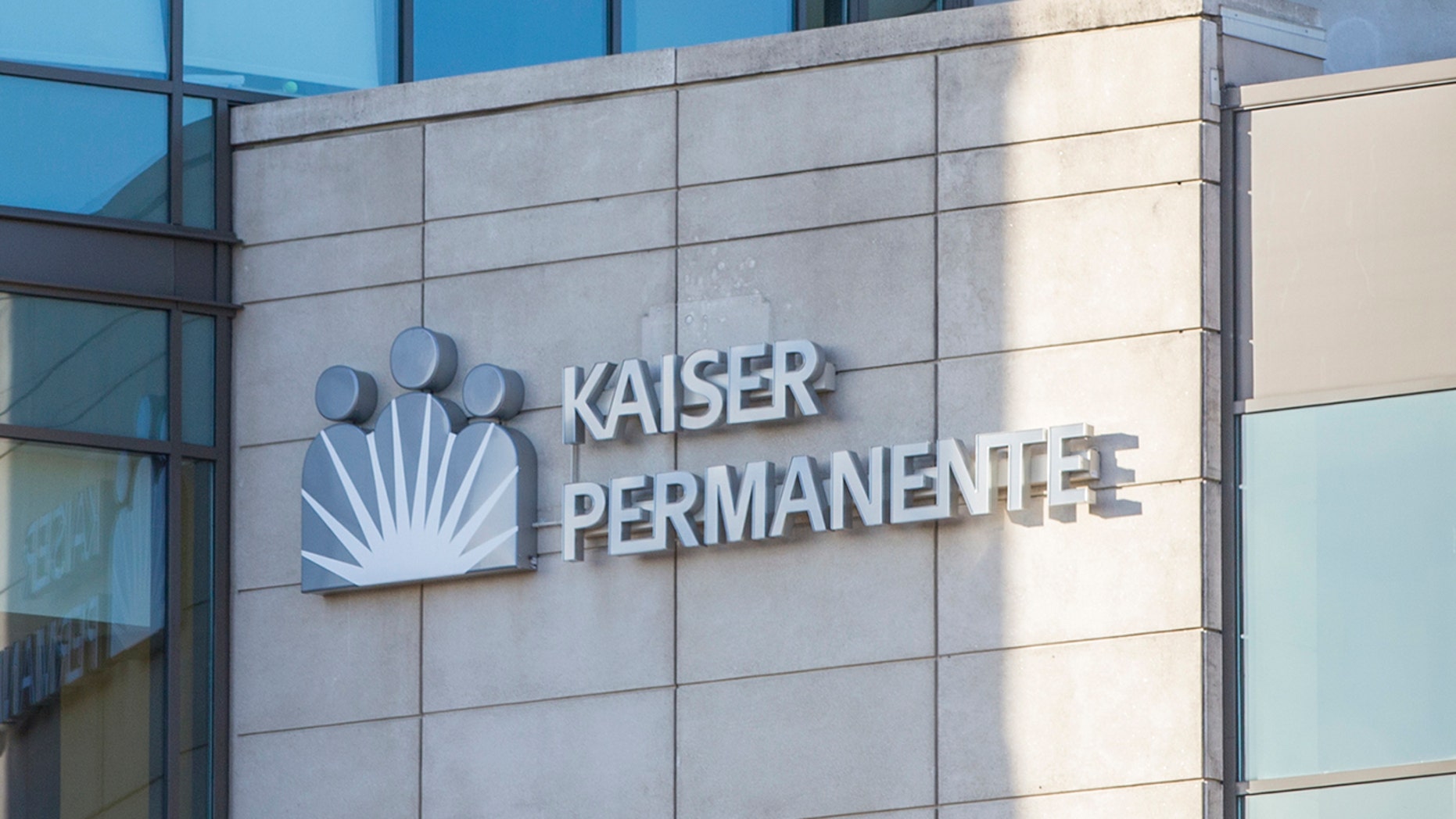 February 10, 2018 - Bellevue, Washington, USA: A Kaiser Permanente Glass Building on a Sunny Day