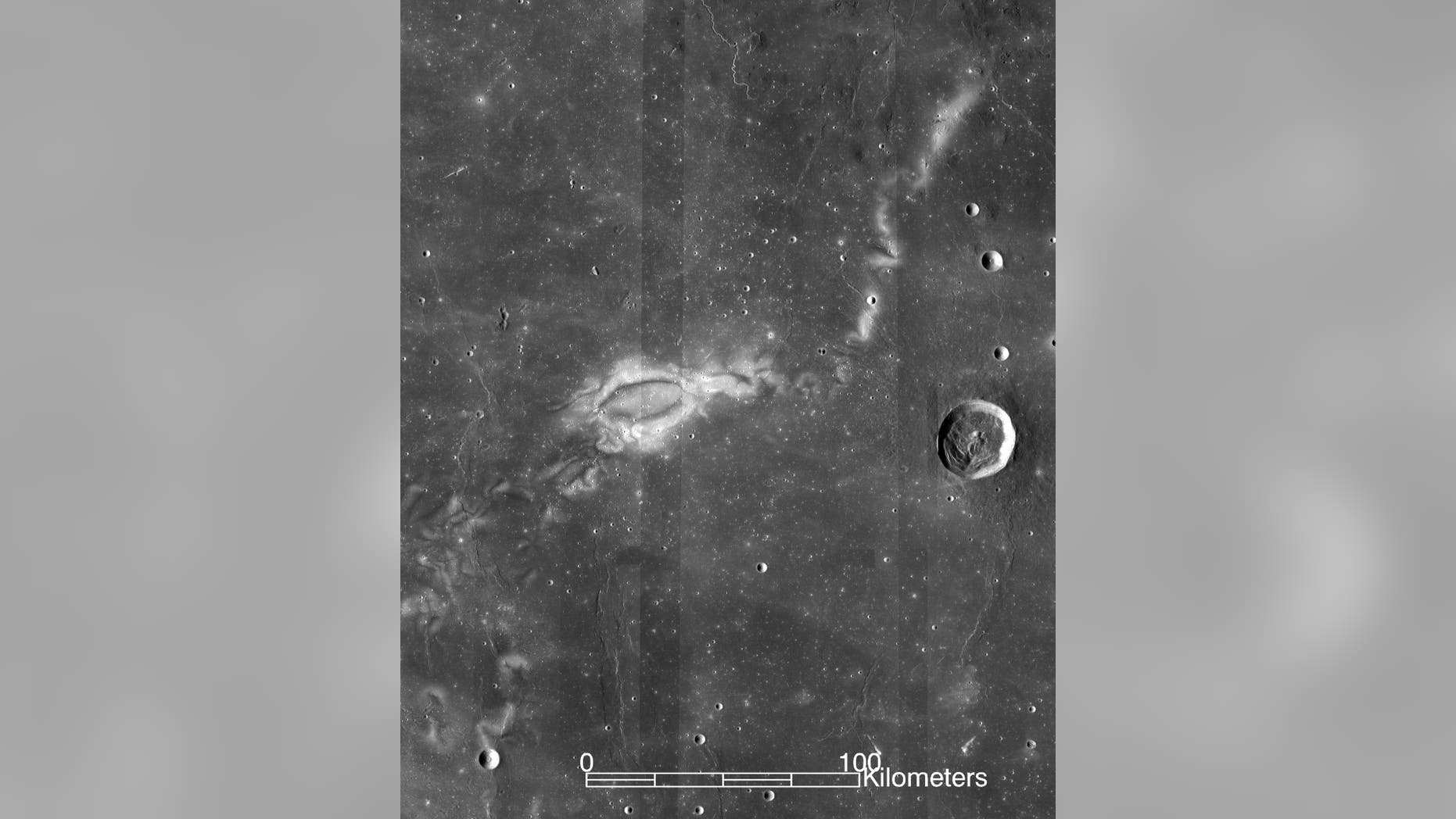 Research using data from NASA's ARTEMIS mission suggests that lunar swirls, like the Reiner Gamma lunar swirl imaged here by NASA's Lunar Reconnaissance Orbiter, could be the result of solar wind interactions with the Moon's isolated pockets of magnetic field. (Credit: NASA LRO WAC science team)