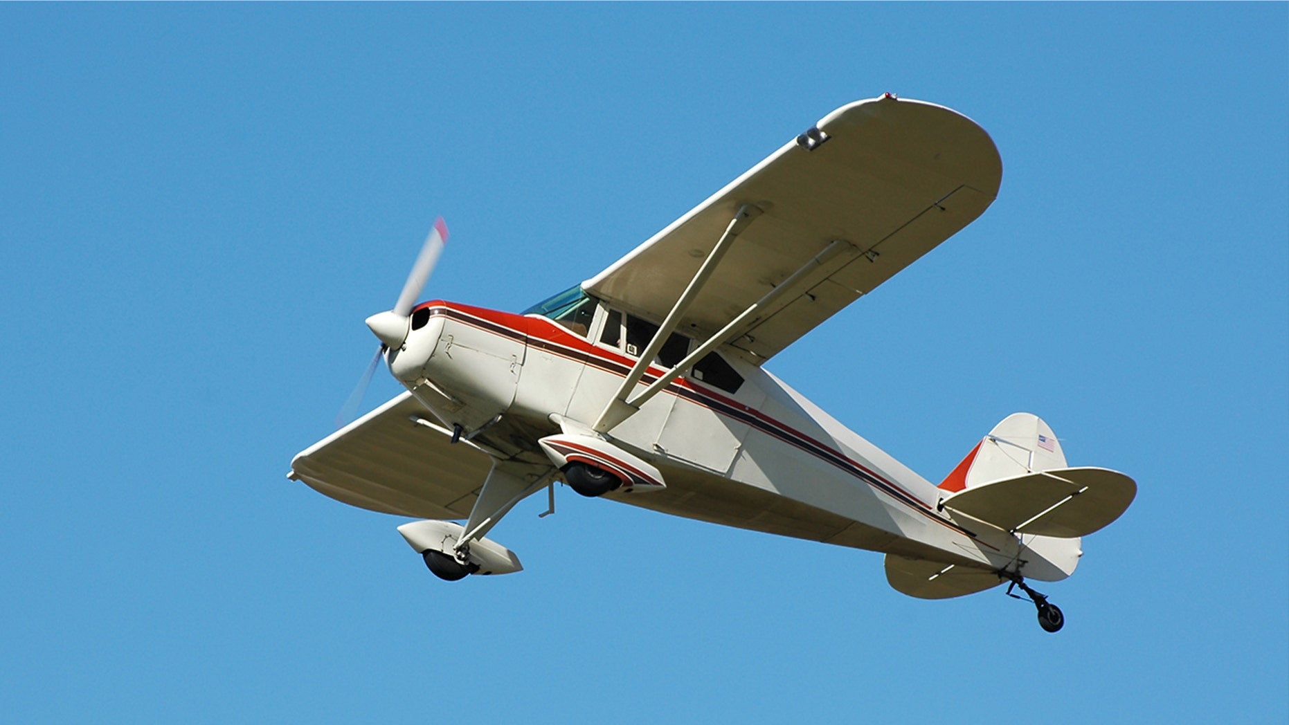 Small planes (similar to the one pictured here) were knocked down and damaged by the storm winds that swept through Grand Prairie, Texas early Wednesday morning.