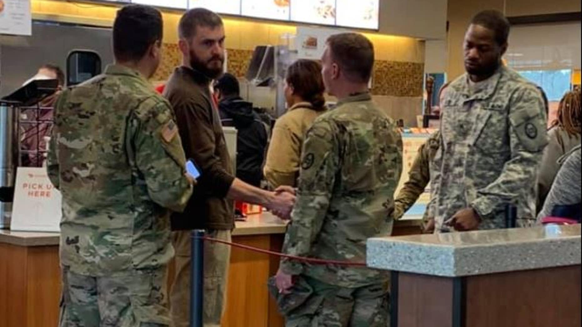 Jonathan Full bought Chick-fil-A for a group of service members in North Carolina over the weekend.