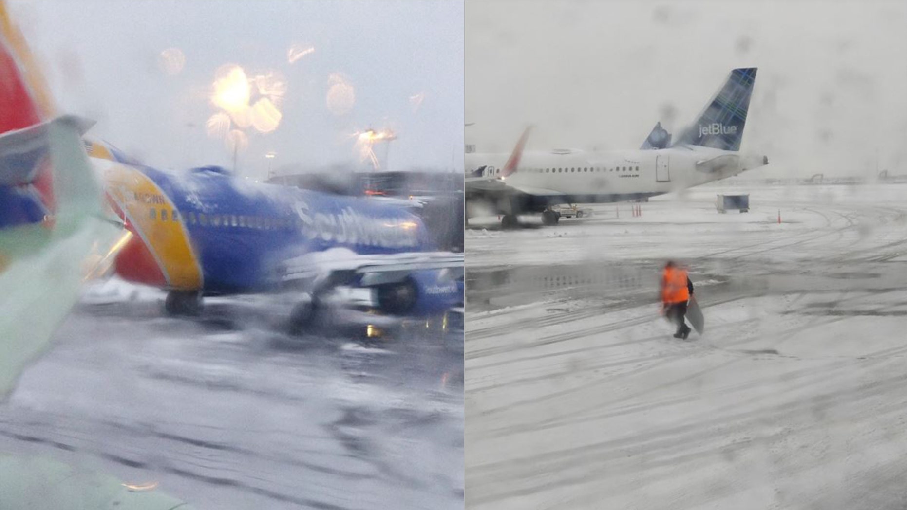 Reps for EWR reported that a taxiing Southwest aircraft "struck wings" with a parked plane on the tarmac at the air hub's Terminal A gate shortly after 7 a.m.