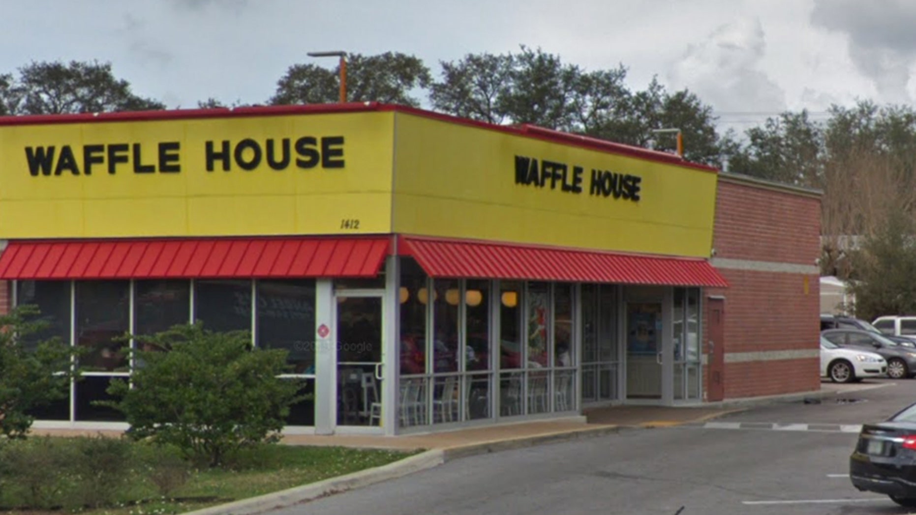 The waffle house where the accident occurred.