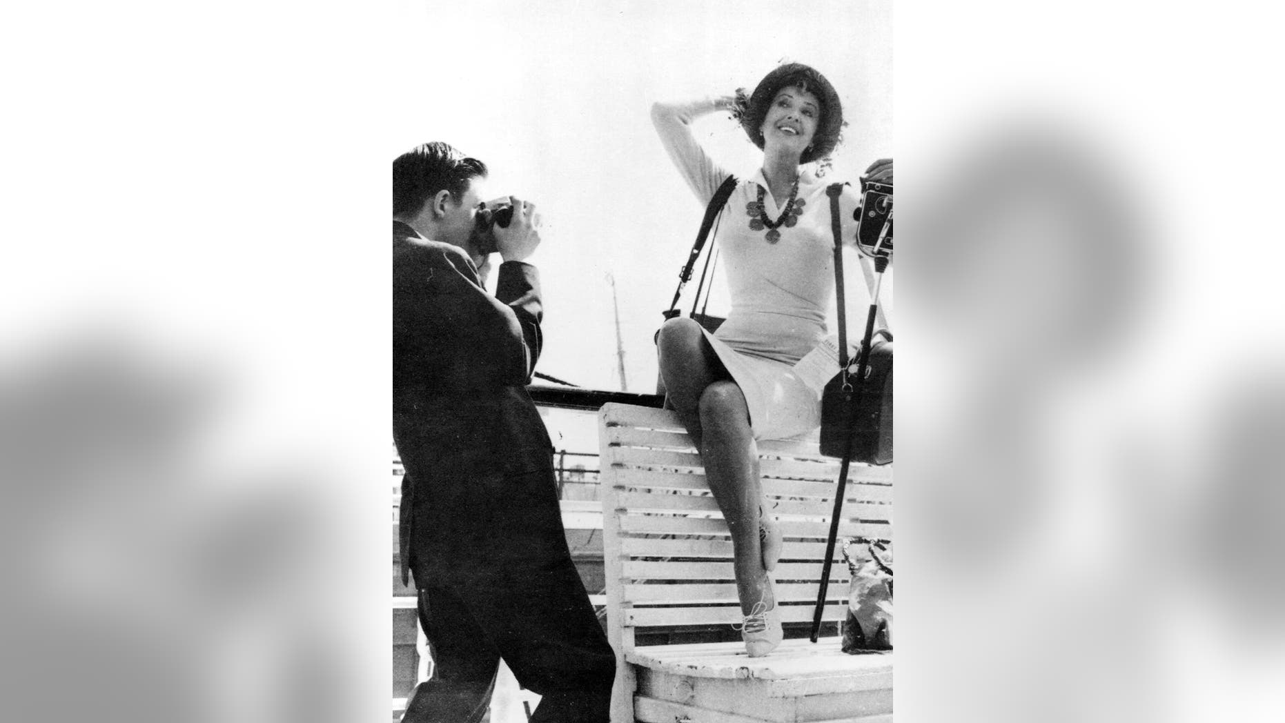 Erik Lee Preminger photographing his mother, world-famous striptease artist Gypsy Rose Lee.