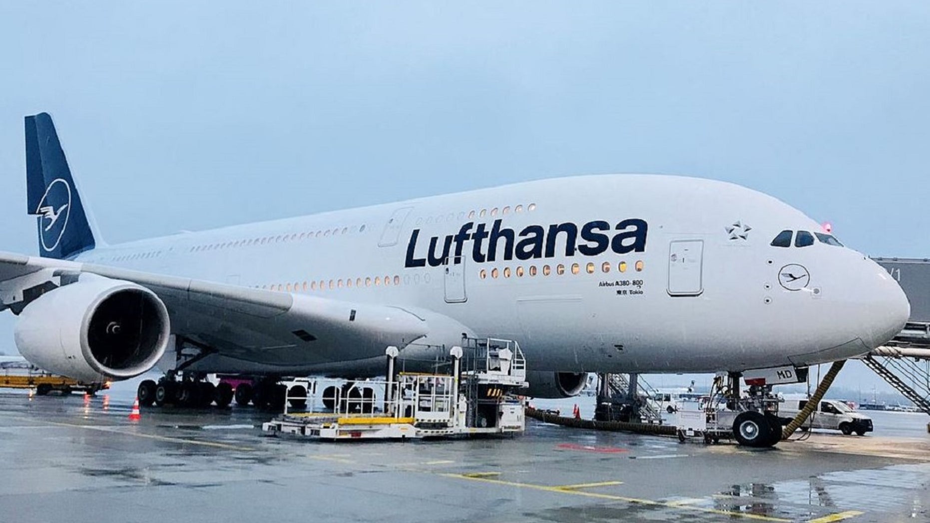 A Lufthansa airline passenger died Tuesday aboard a Houston-bound flight from Germany.