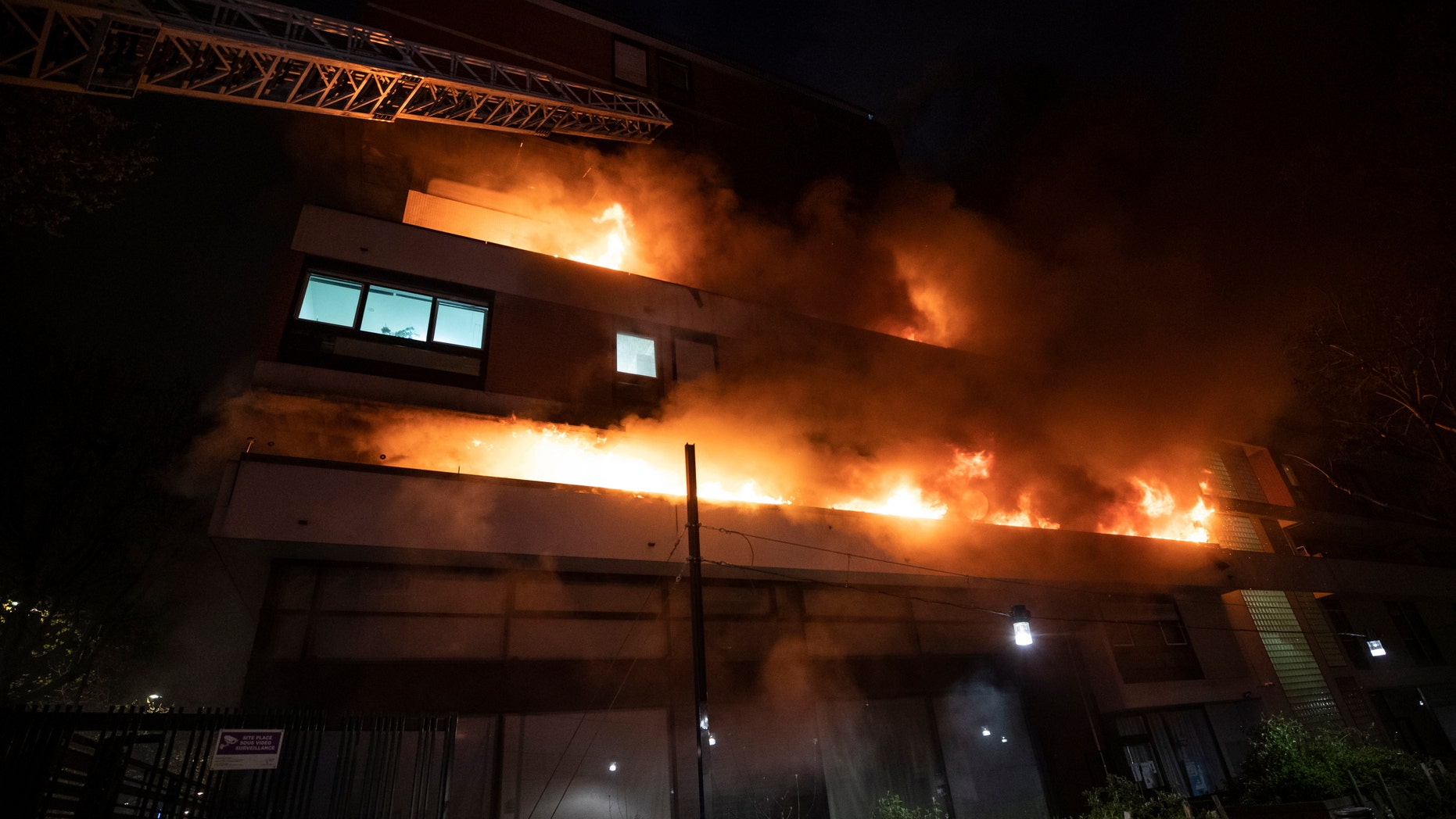 A massive fire at a residential building in northeastern Paris caused a terrifying explosion on Saturday evening