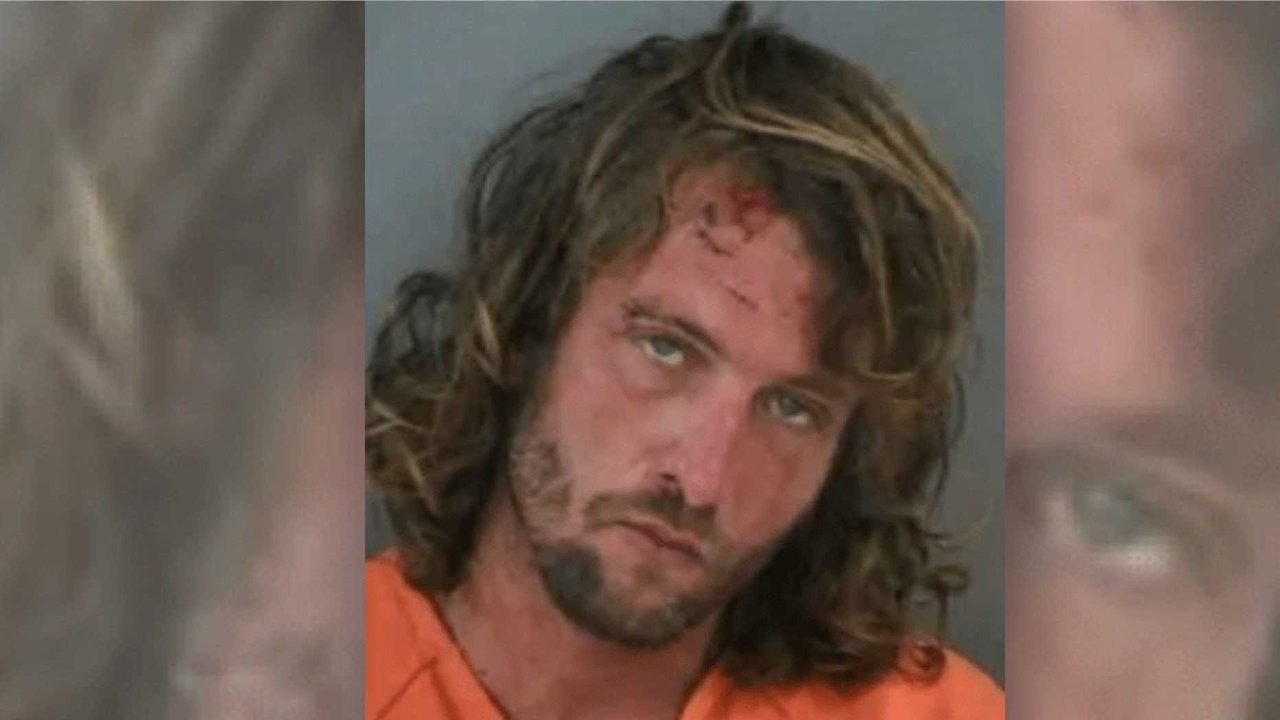 Police responded to reports of a disturbance and found the man outside the restaurant, shirtless, eating pasta with his hands.