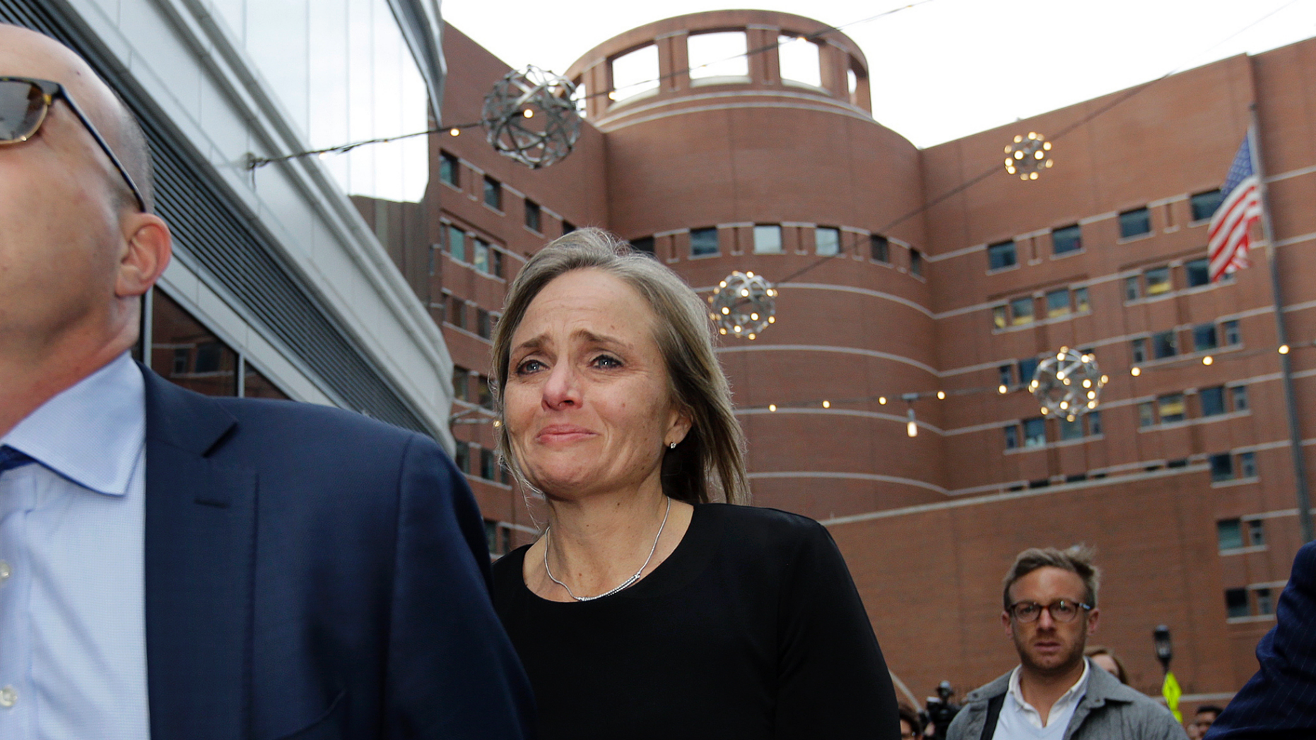 Judge Shelley M. Richmond Joseph, a District Court Judge, leaves the Federal Court on Thursday, April 25, 2019 in Boston after being charged with obstructing justice for allegedly helping a local man escape from the United States illegally. immigration officers while he was leaving her. a hearing in 2018. (AP Photo / Steven Senne)