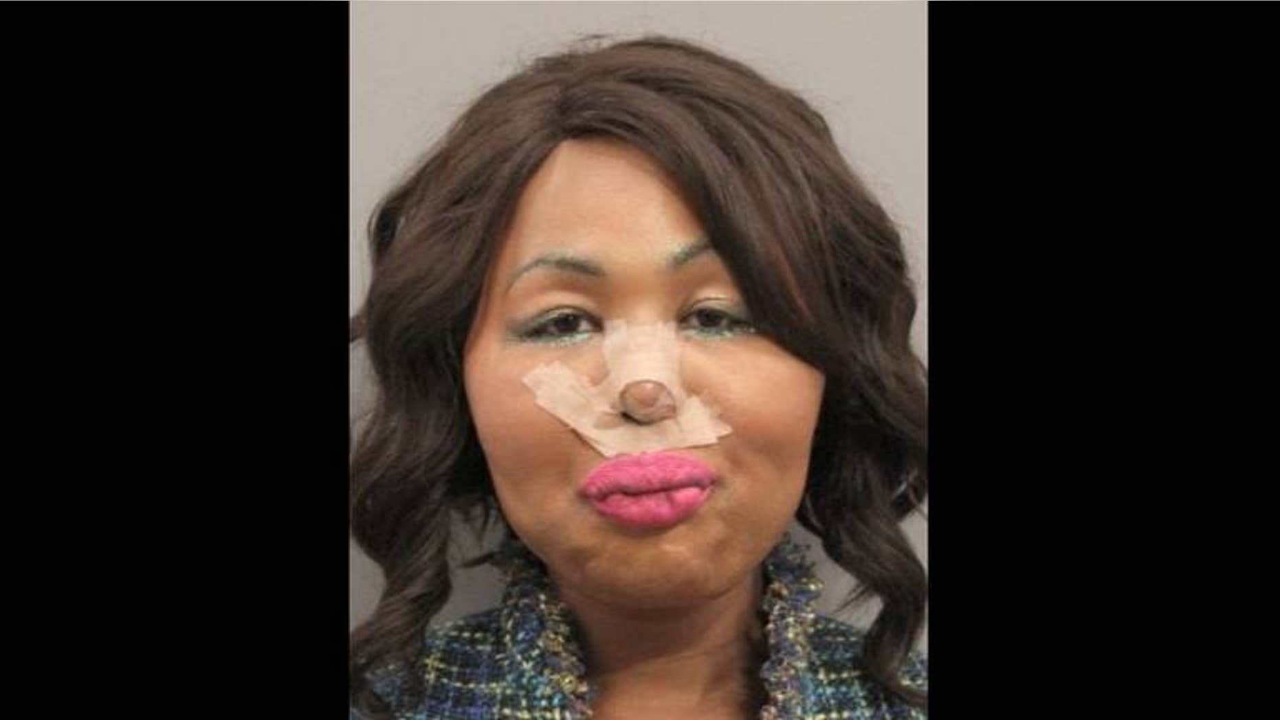 Jimmy Maurice Lewis II, known as "Iconic Facce," allegedly robbed a bank to pay for her plastic surgery. (Gulfport Police Department)