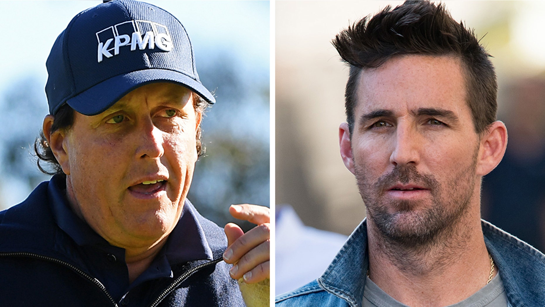 Phil Mickelson, left, and Jake Owen saw at the wedding of golfer Jordan Spate in November, a day after Mikelsson played Tiger Woods at a golf tournament.
