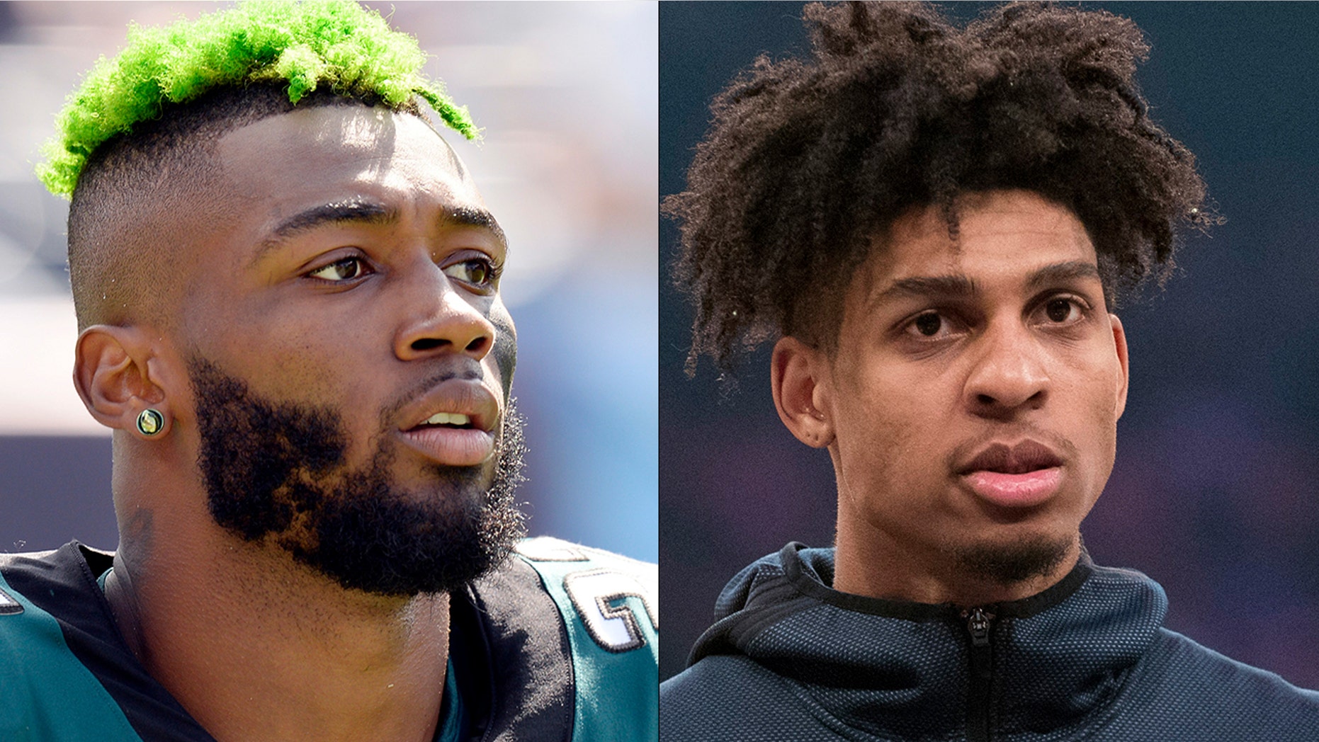 Jalen Mills and Devin Robinson were arrested Saturday.