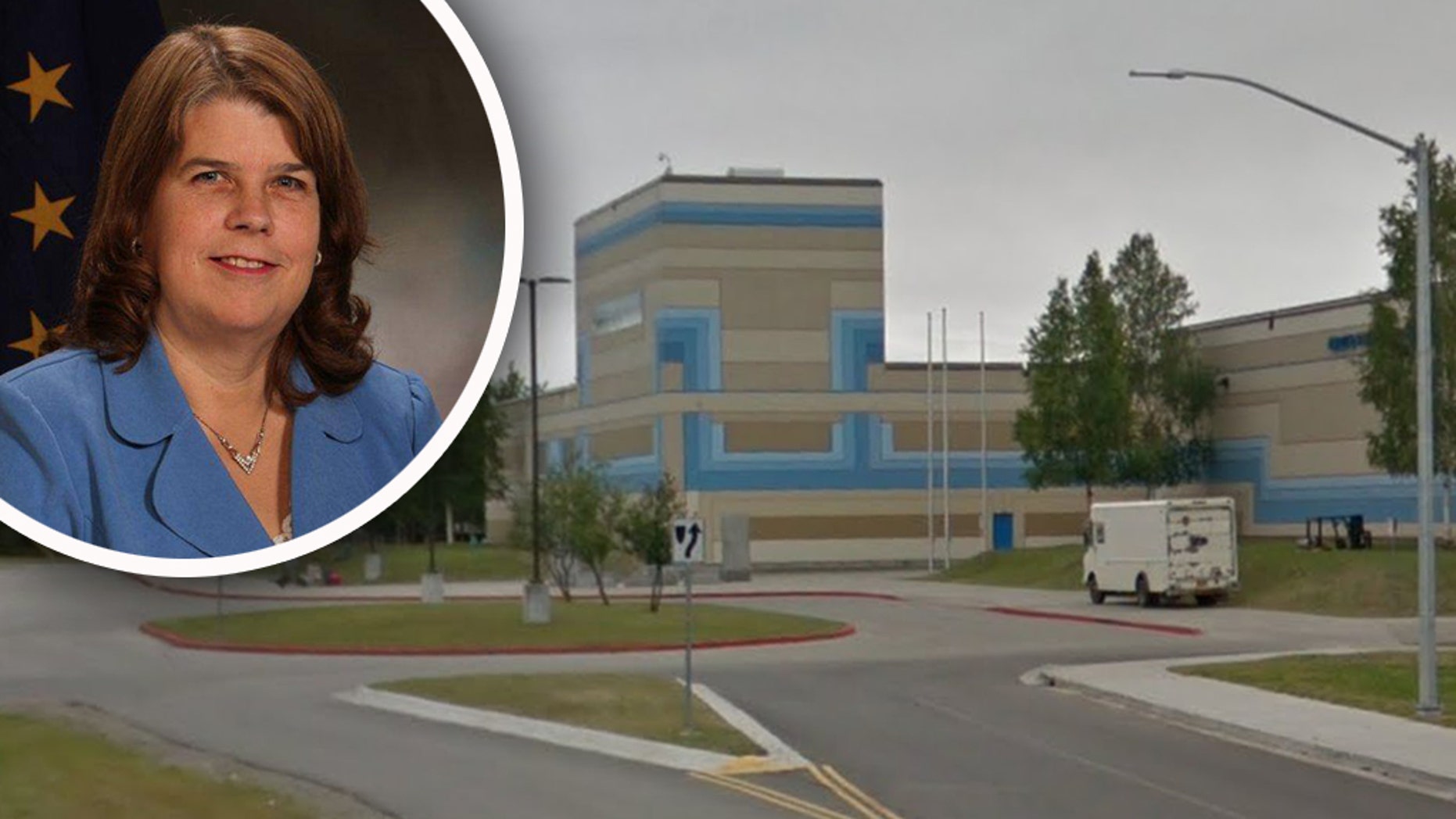 Republican Rep. Tammie Wilson criticizes a school district in Alaska after claiming that a student had been wrongly suspended after being defended against a group of boys who had her trapped in a bathroom. (Google Maps / Tammie Wilson)