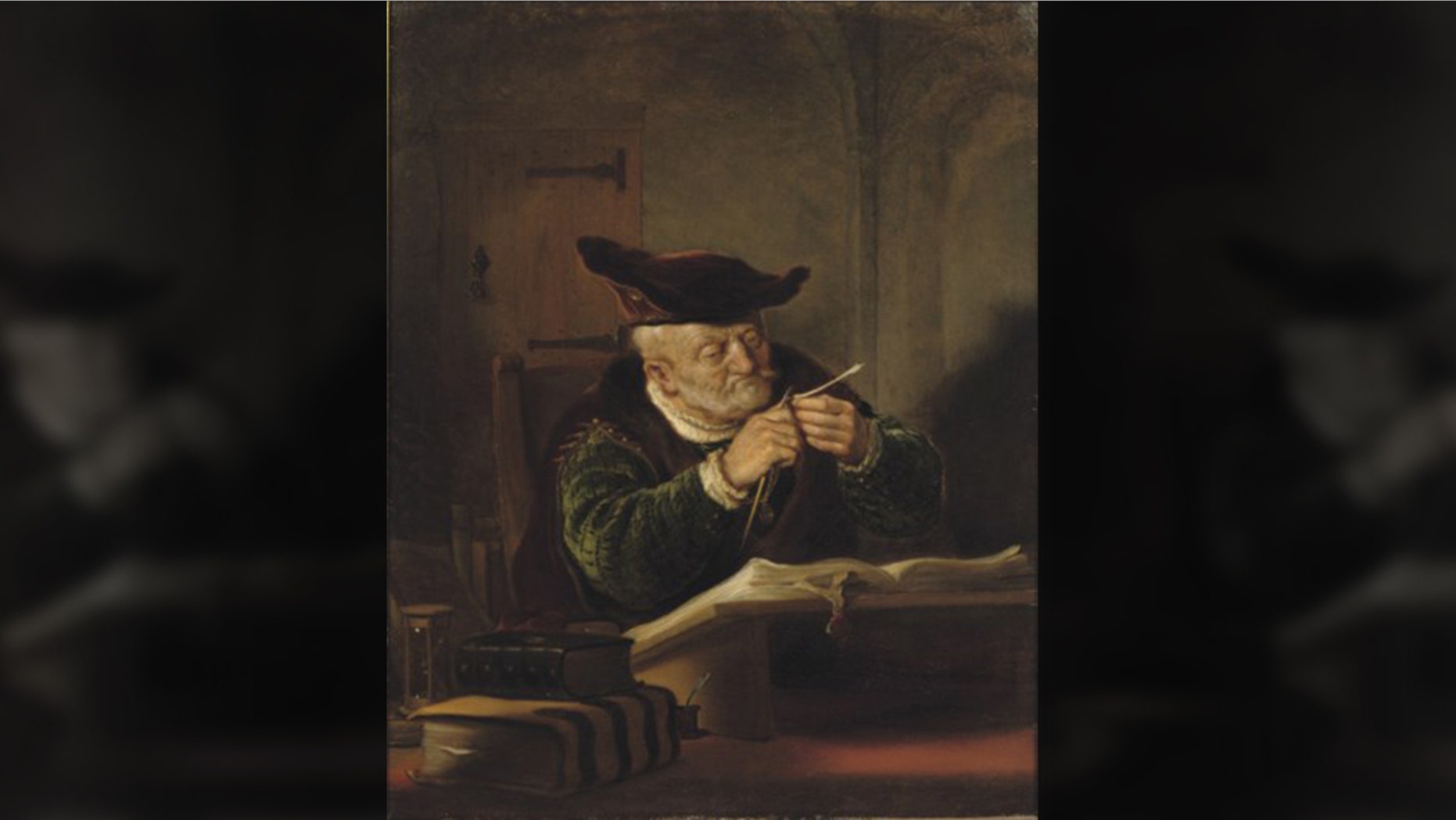 United States Attorney for the Southern District of New York Geoffrey Berman presented Salomon Koninck’s 1639 piece, "A Scholar Sharpening His Quill," to the family of renowned art collector Adolphe Schloss - decades after it was taken from his collection in 1943.