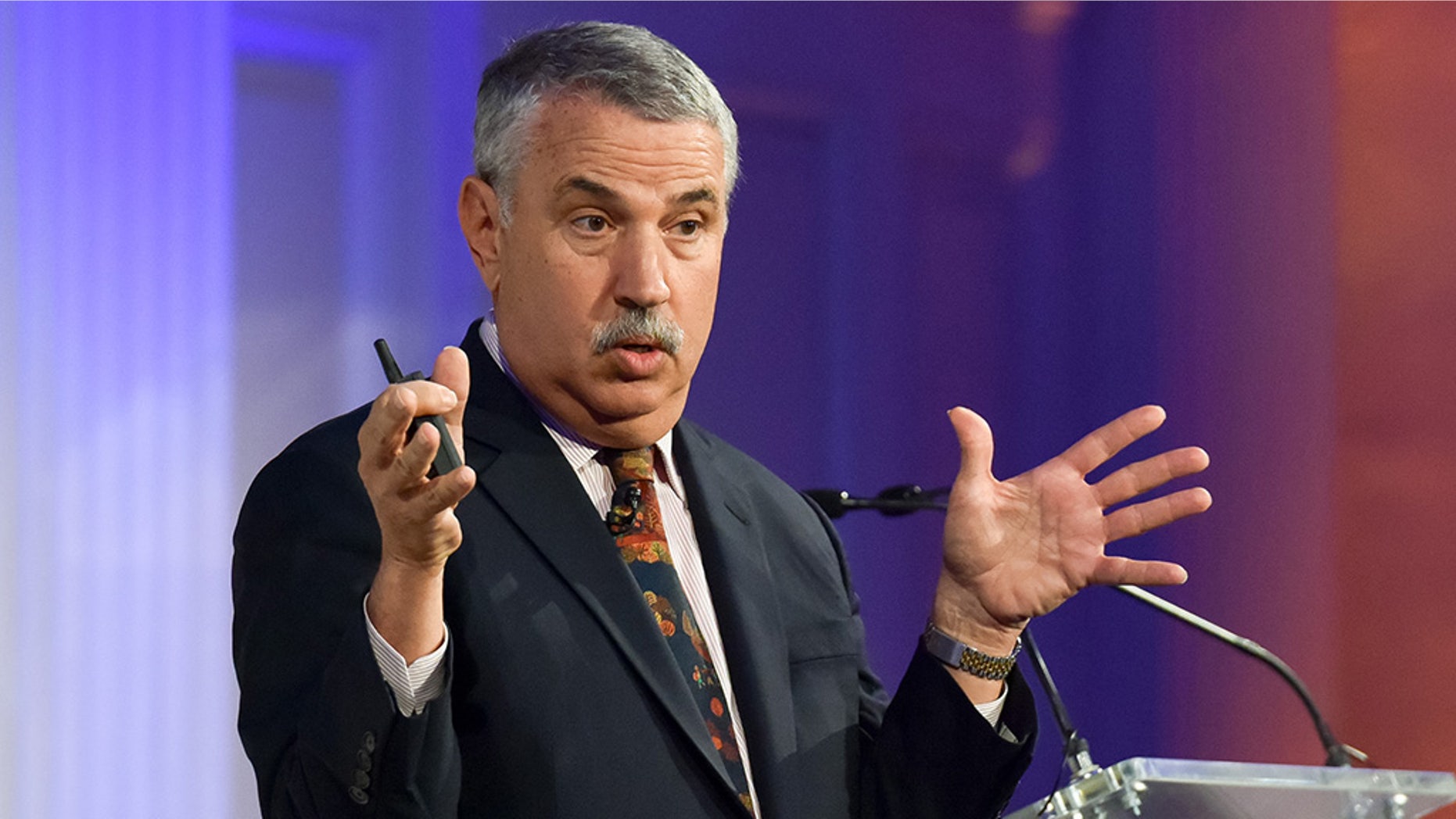 President Trump has an unlikely new ally -- one of the New York Times’ most liberal and well-known voices, Thomas Friedman. (Photo by Sean Zanni/Patrick McMullan via Getty Images)