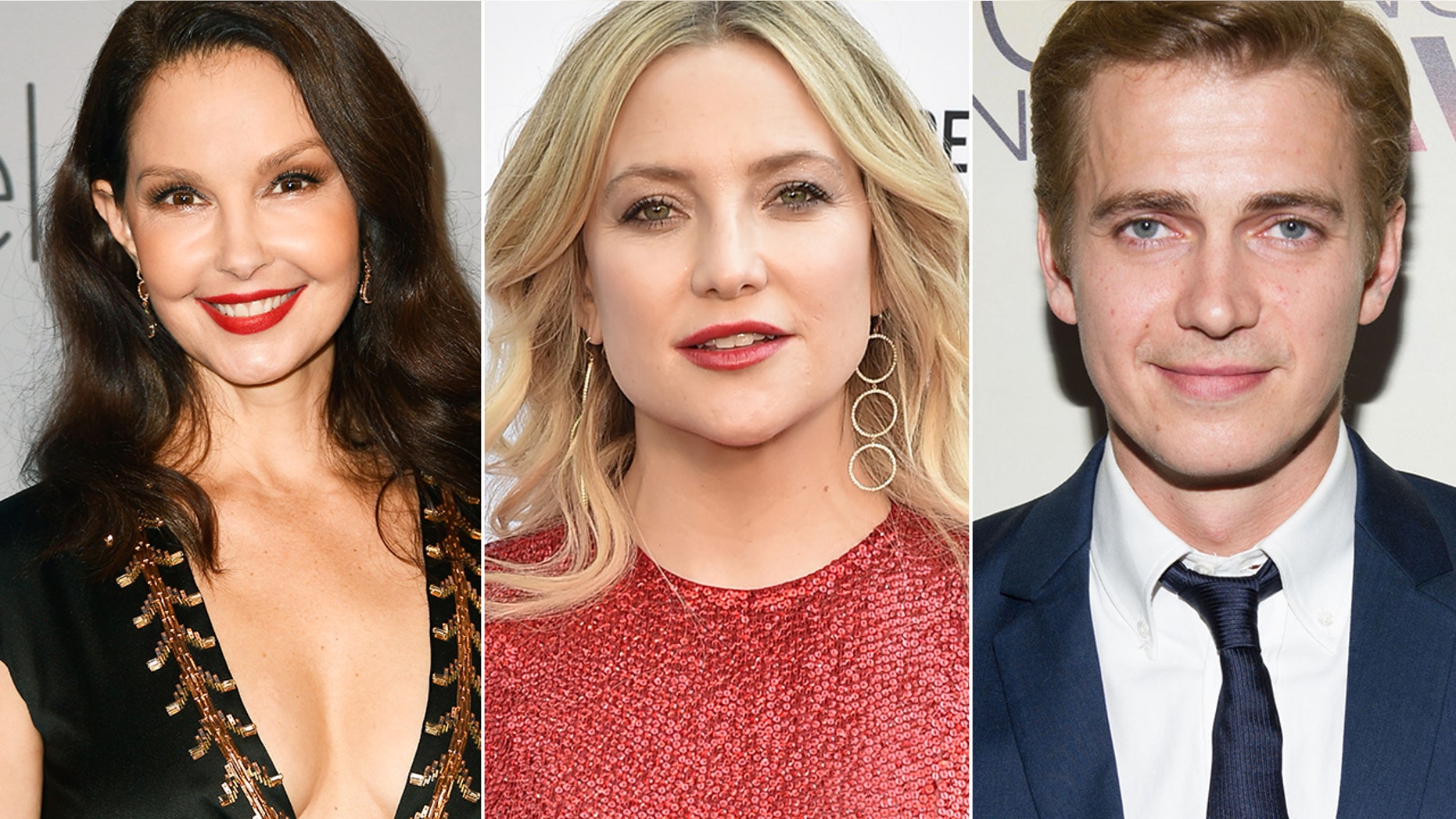 From l-r: Ashley Judd, Kate Hudson and Hayden Christensen all celebrate their birthday on April 19.