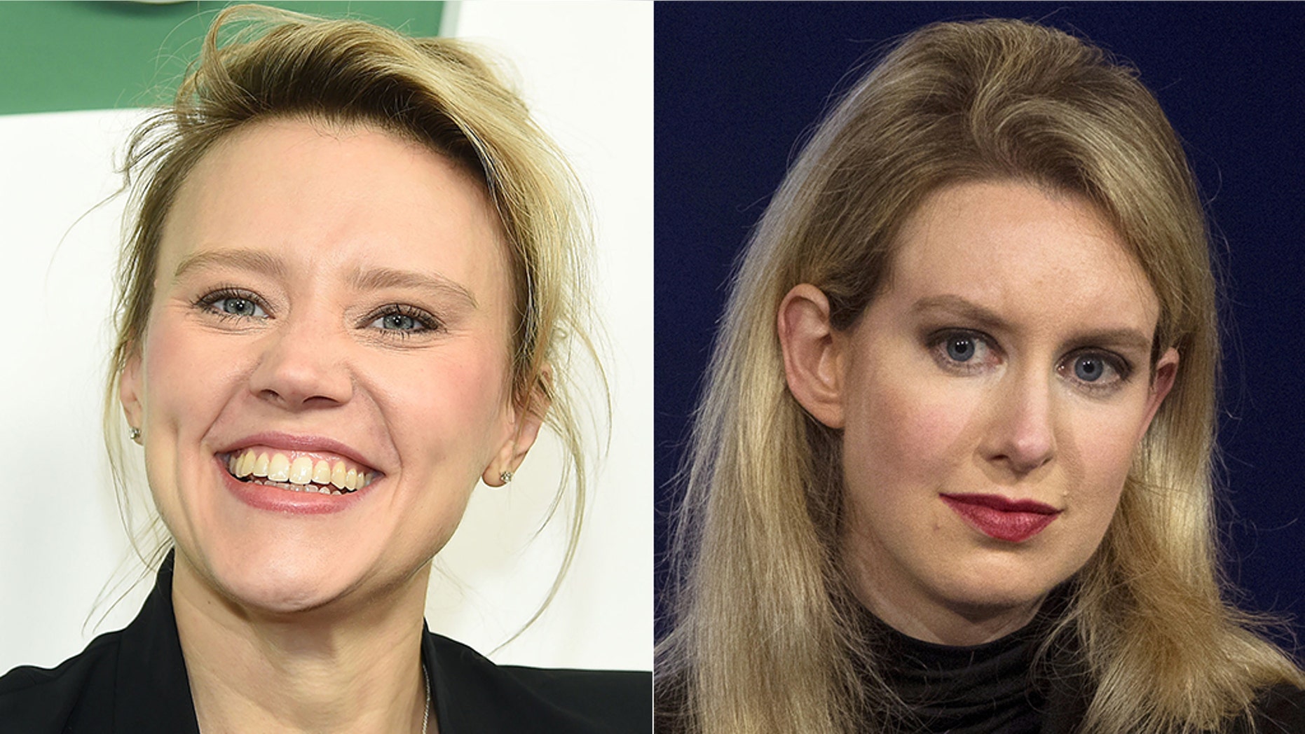 Kate McKinnon (left) is expected to play disgraced Theranos founder Elizabeth Holmes (right) in an upcoming miniseries, according to reports.