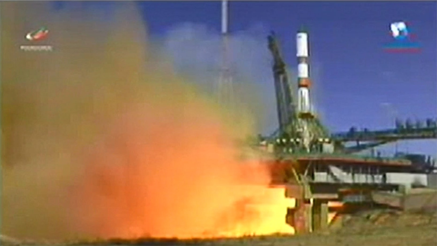 The Russian Progress 72 supply ship takes off in time from Kazakhstan to the International Space Station.