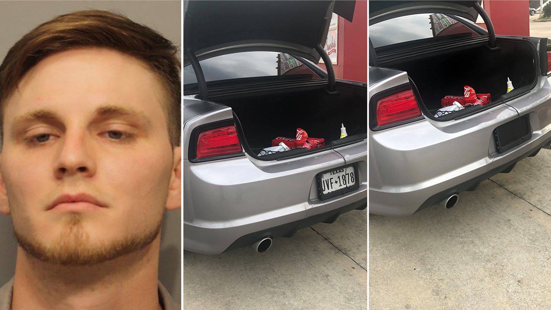 Preston Talbot allegedly activated the illegal "license plate flipper" with the touch of a button, police said.