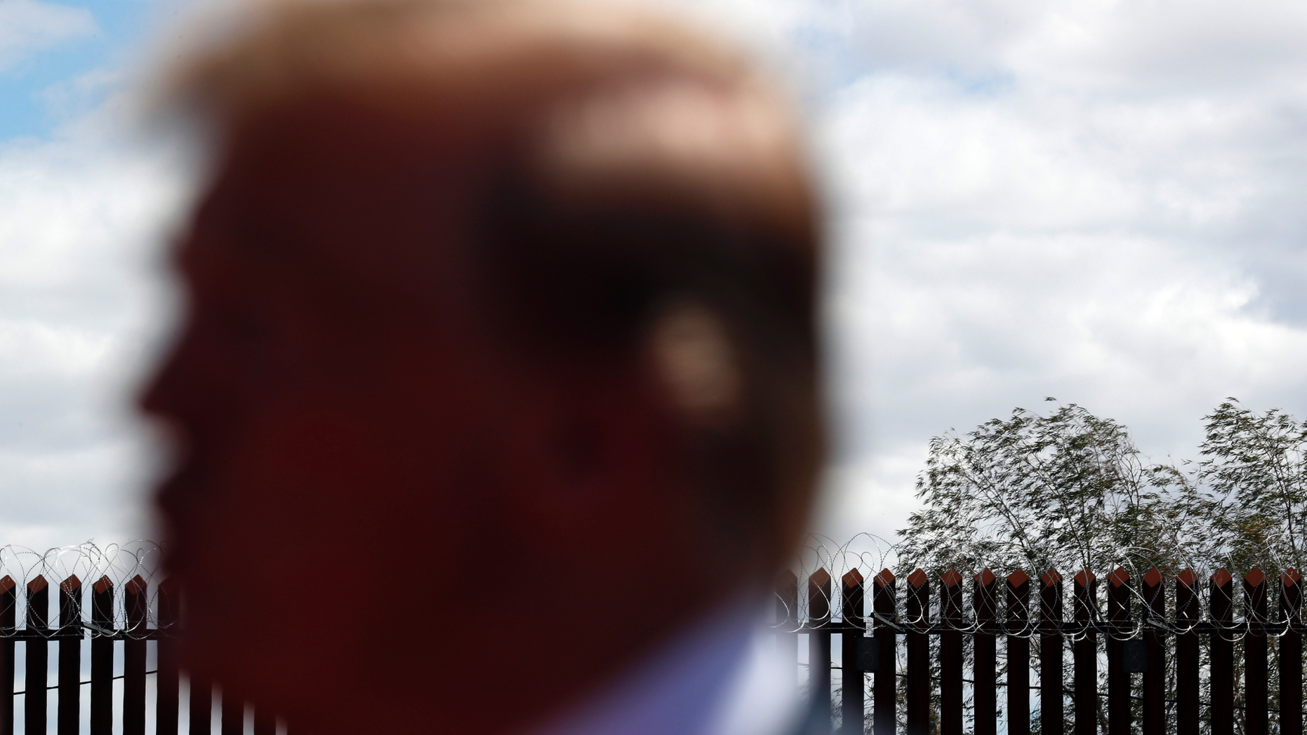 Archive - On this Friday, April 5, 2019, photo archive, President Donald Trump talks as he visits a new section of the wall of the Mexican border in Calexico, California. A federal judge in California has blocked Trump from building sections of his long-sought border wall with money guaranteed under his declaration of a national emergency. US District Judge Haywood Gilliam Jr. on Friday, May 24, 2019, immediately stopped the government's efforts to redirect funds designated by the military to build sections of the Mexican border wall. (Photo AP / Jacquelyn Martin, Archive)