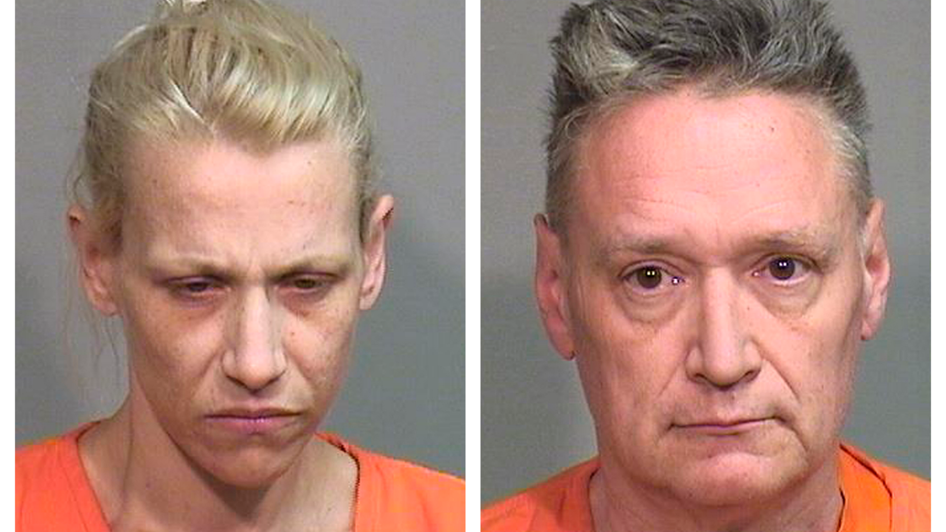 FILE - This combination of undated photos provided by the McHenry County Sheriff's Department in Woodstock, Ill., on Thursday, April 25, 2019 shows JoAnn Cunningham, left, and Andrew Freund Sr. Video recovered from an Illinois woman's cellphone that shows her 5-year-old son bruised and bandaged prompted the boy's father to lead investigators to the boy's body, according to court records released Wednesday, May 1. Cunningham and Freund are charged with murder in Andrew "AJ" Freund's death. (McHenry County Sheriff's Department via AP, File)