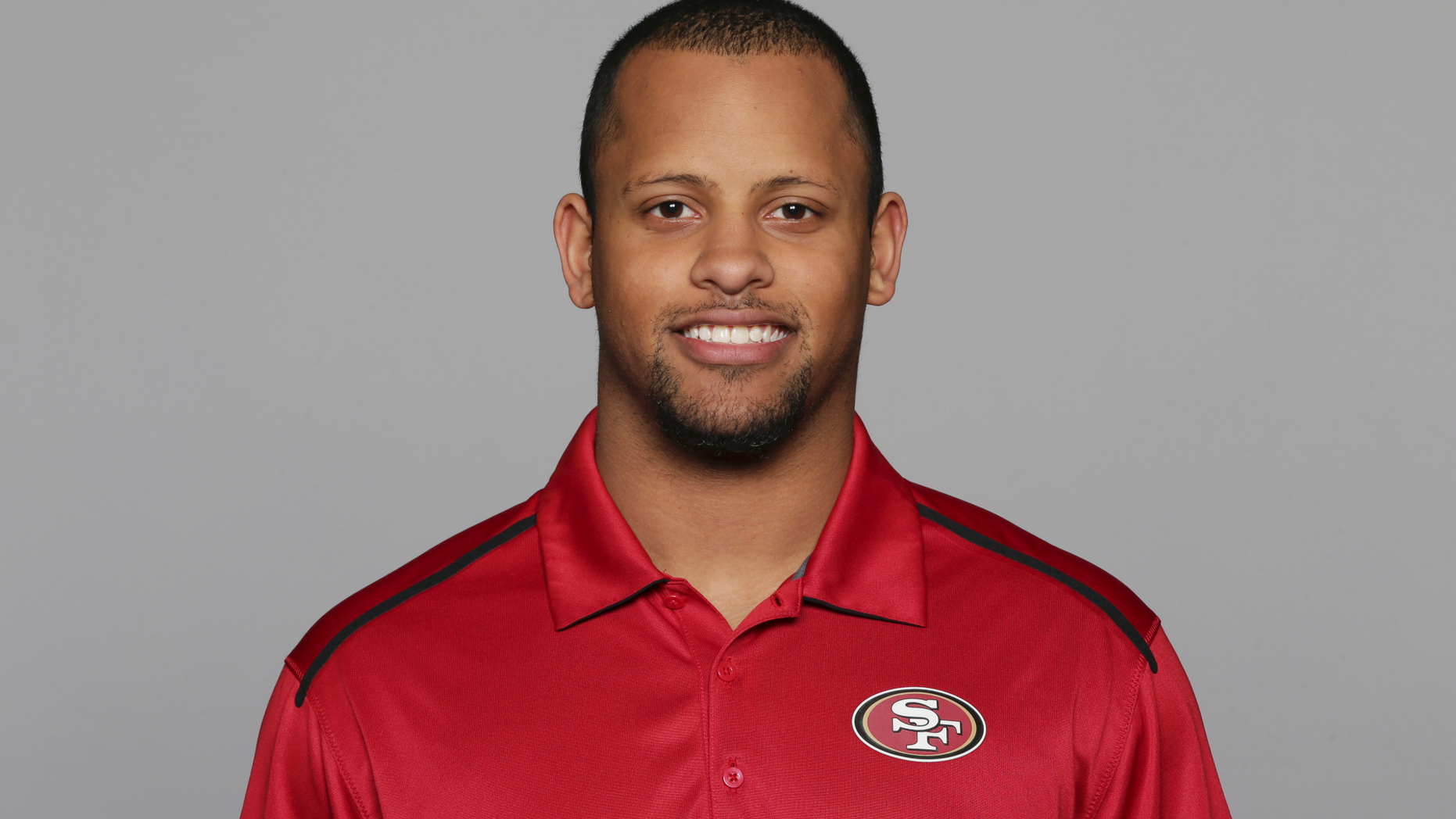 FILE - This 2016, file photo shows Keanon Lowe of the San Francisco 49ers NFL football team. Lowe, a former analyst for the 49ers and wide receiver at the University of Oregon, subdued a person with a gun who appeared on a Portland, Oregon high school campus Friday, May 17, 2019. Lowe is now a coach at Parkrose High School. (AP Photo/File)