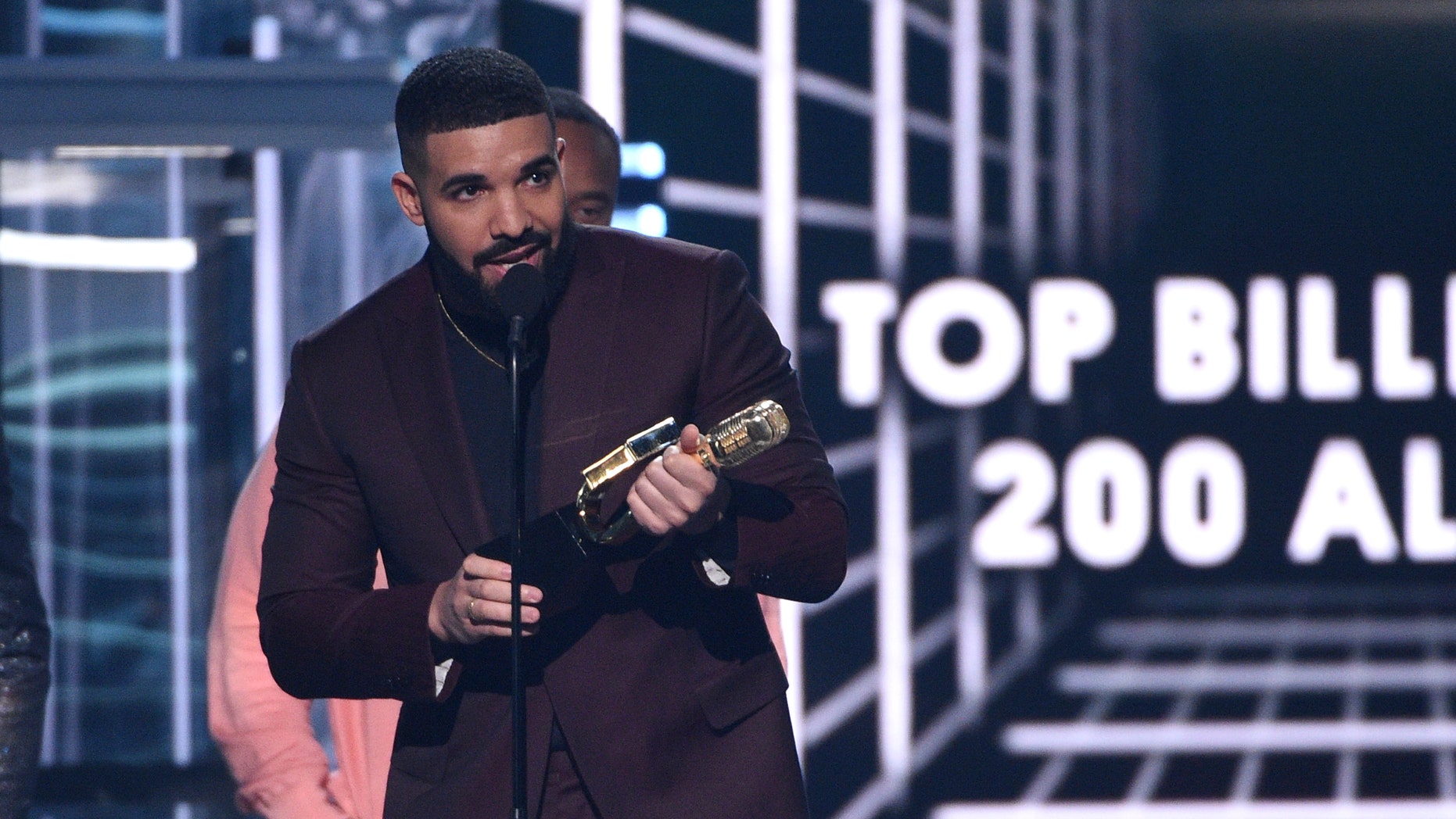 Drake accepts the award for Best Album 200 