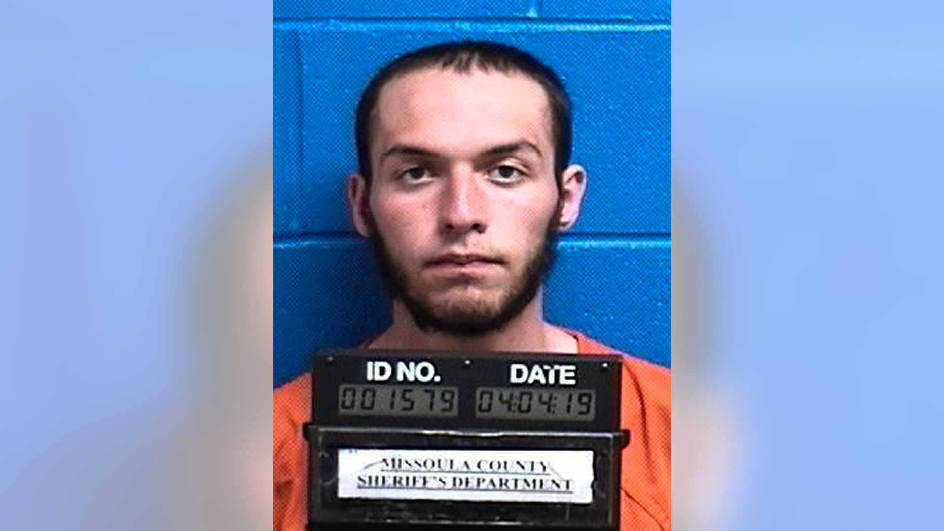 FILE - This April 4, 2019, file photo released by the Missoula County Sheriff's Office shows Fabjan Alameti, 21. Alameti, who federal agents say talked about joining an Islamic State group and attacking random people to avenge a shooting at two New Zealand mosques, has been ordered held in custody pending his June 24 trial in Montana. A U.S magistrate judge ruled Alameti, who has pleaded not guilty to possession of a firearm by an unlawful user of a controlled substance and making false statements involving international and domestic terrorism, poses too great a threat to the community to return to his mother's apartment in the Bronx. (Missoula County Sheriff's Office via AP, File)