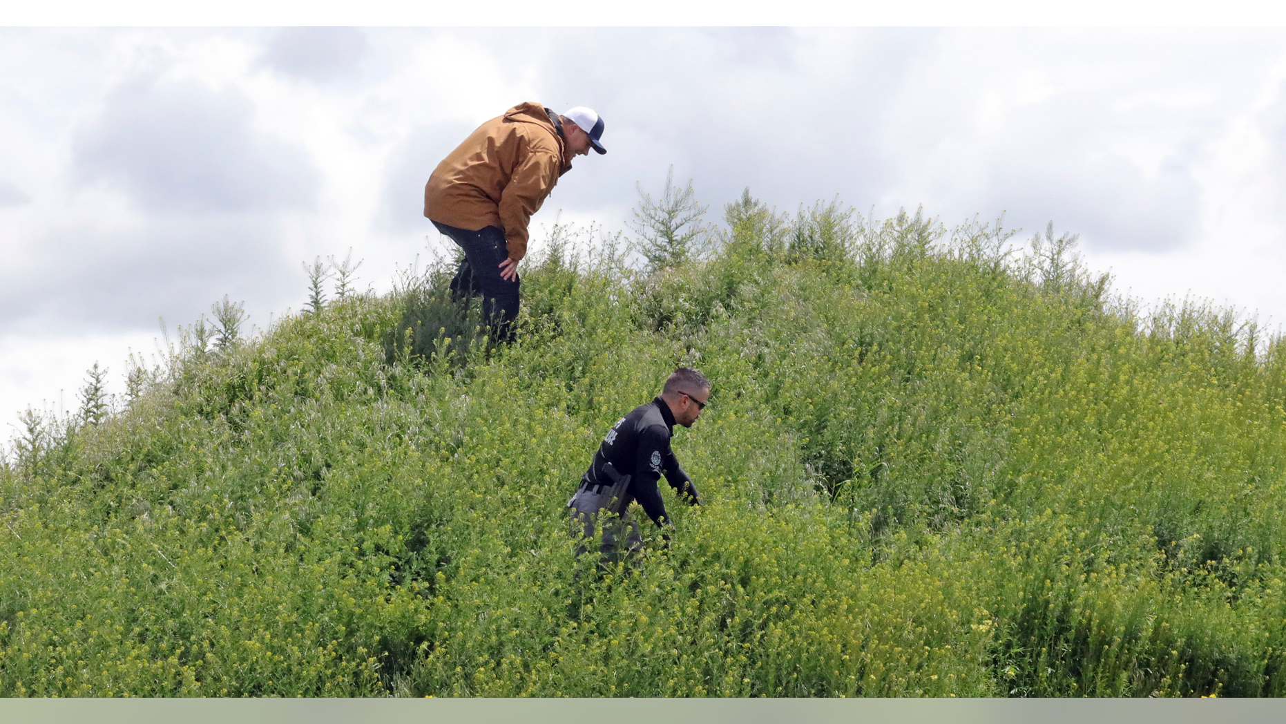 Searchers look for signs of Elizabeth "Lizzy" Shelley, Tuesday, May 28, 2019, in Logan, Utah. DNA has provided further evidence that the 21-year-old uncle of missing 5-year-old Shelley is behind her disappearance, police said Tuesday. (AP Photo/Rick Bowmer)