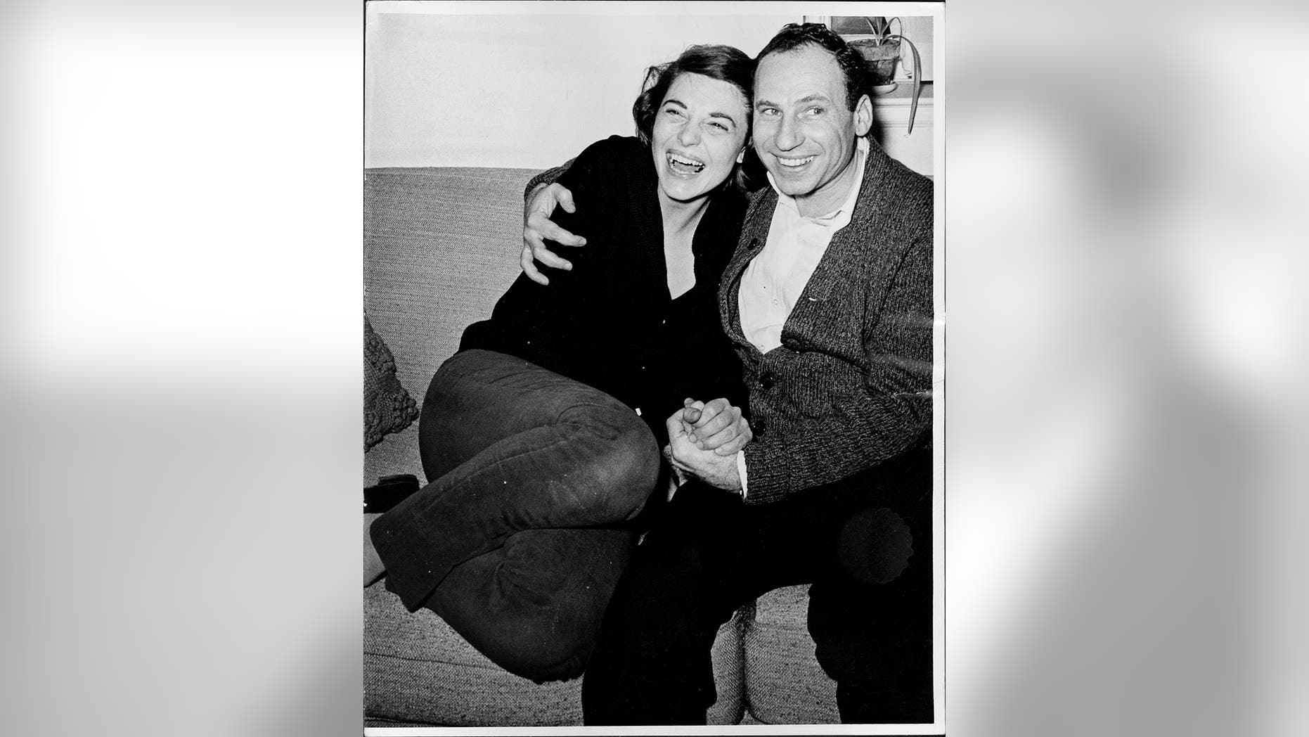 Actors Anne Bancroft and Mel Brooks on April 9, 1963.