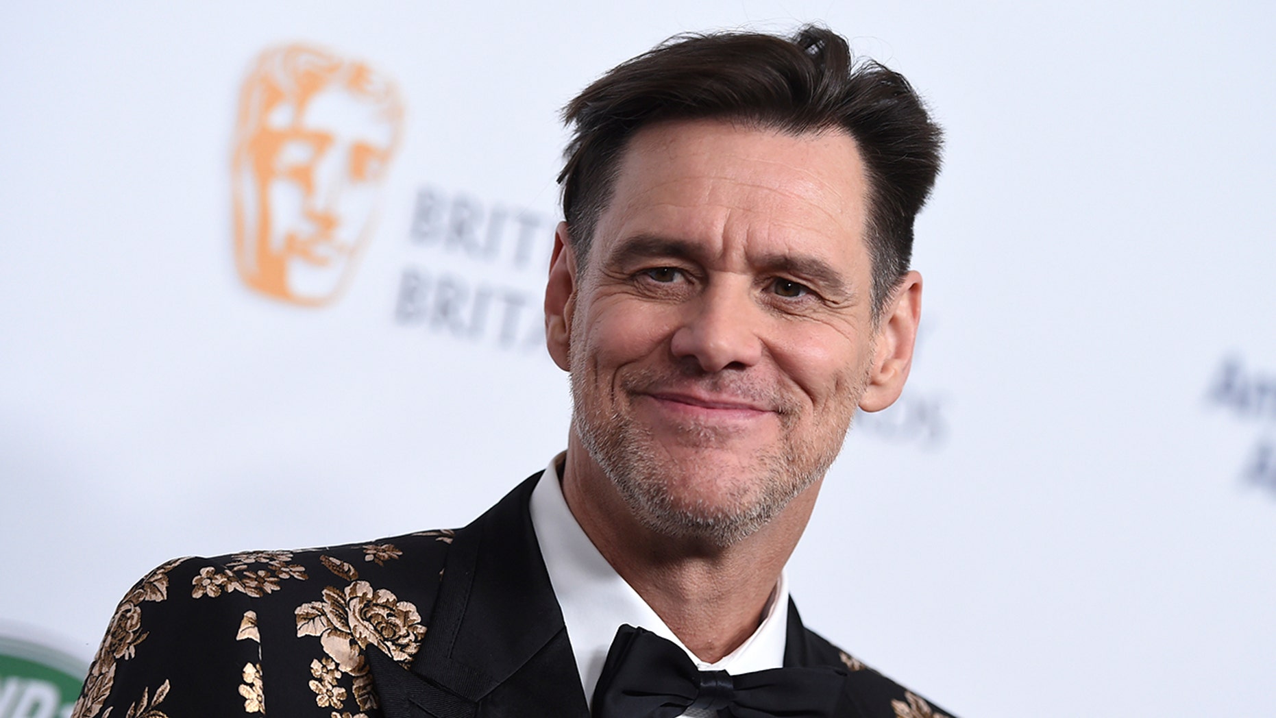 Jim Carrey arrives at the 2018 BAFTA Los Angeles Britannia Awards at the Beverly Hilton on Friday, Oct. 26, 2018, in Beverly Hills, Calif. (Photo by Jordan Strauss/Invision/AP)