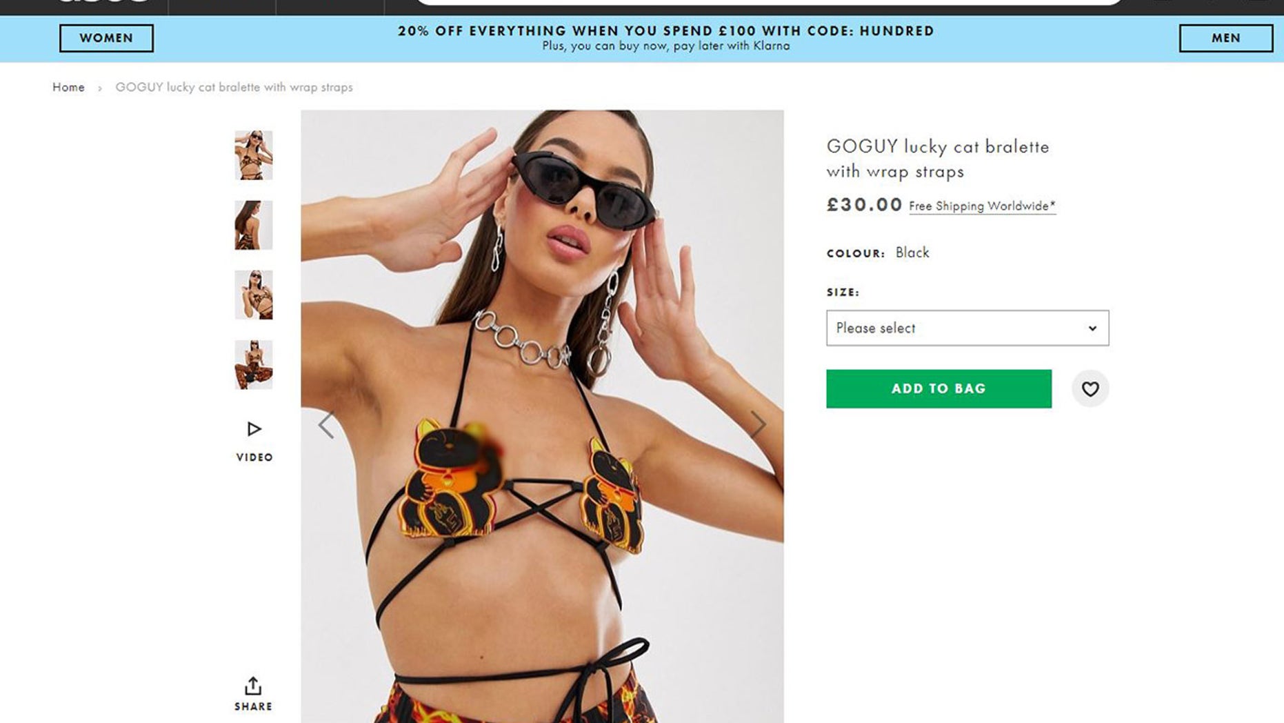 ASOS has taken these risque tops to all new extremes with their baffling $38 USD cat bra.