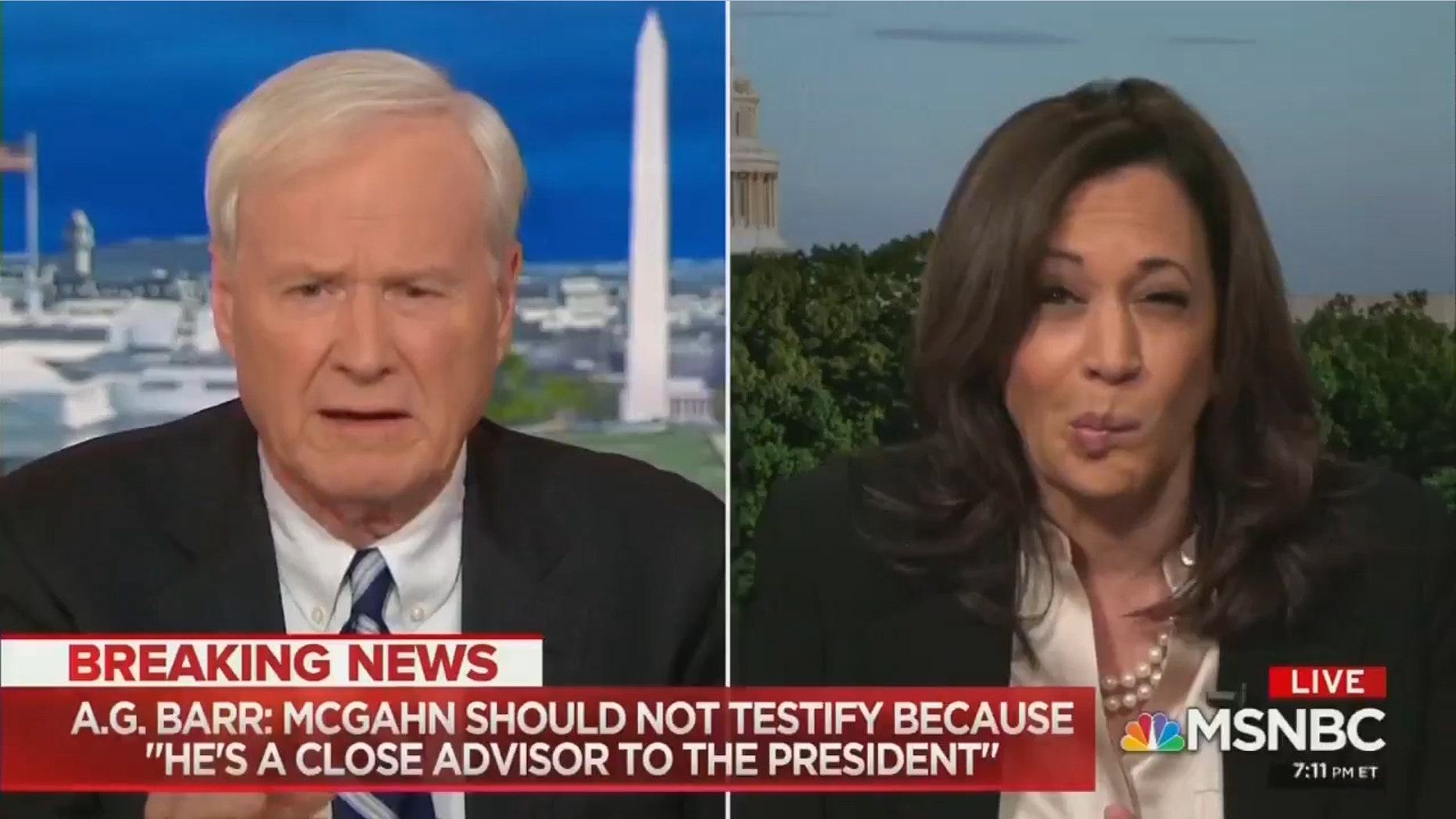 Westlake Legal Group harris-matthews MSNBC's Chris Matthews forced to apologize after likening executive privilege to losing virginity Lukas Mikelionis fox-news/person/kamala-harris fox-news/news-events/russia-investigation fox-news/entertainment/media fox news fnc/entertainment fnc article 91840d41-9f4f-50be-b18f-f8845e330f02