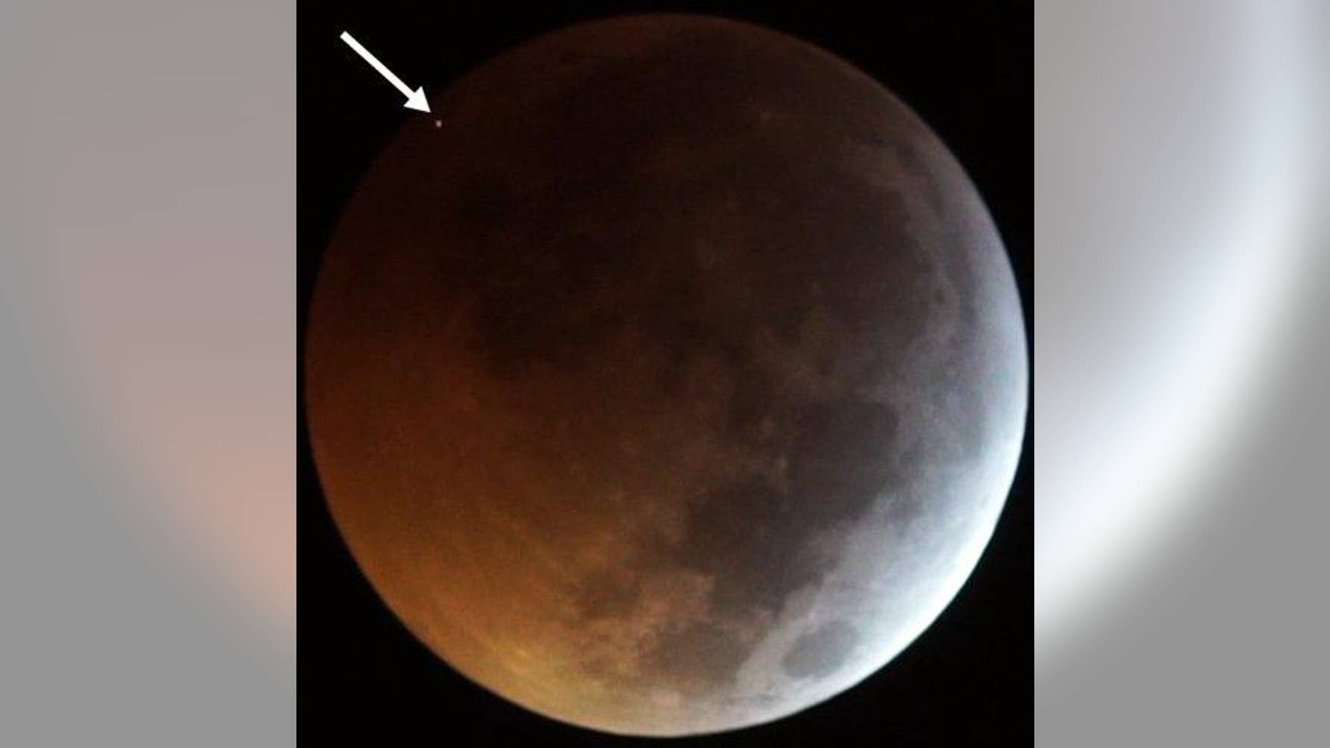 When the moon went dark on January 21, 2019, it got smacked in the face by a rock traveling 38,000 mph (61,000 km/h).
