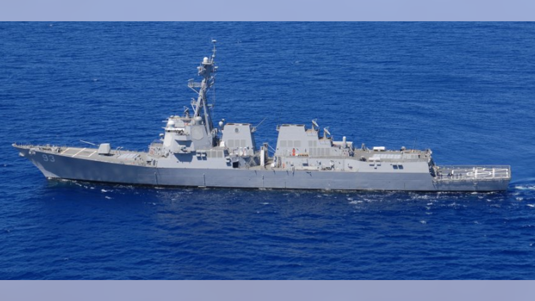 The U.S. guided-missile destroyers Preble and Chung Hoon reportedly sailed near Chinese-claimed islands on Monday.