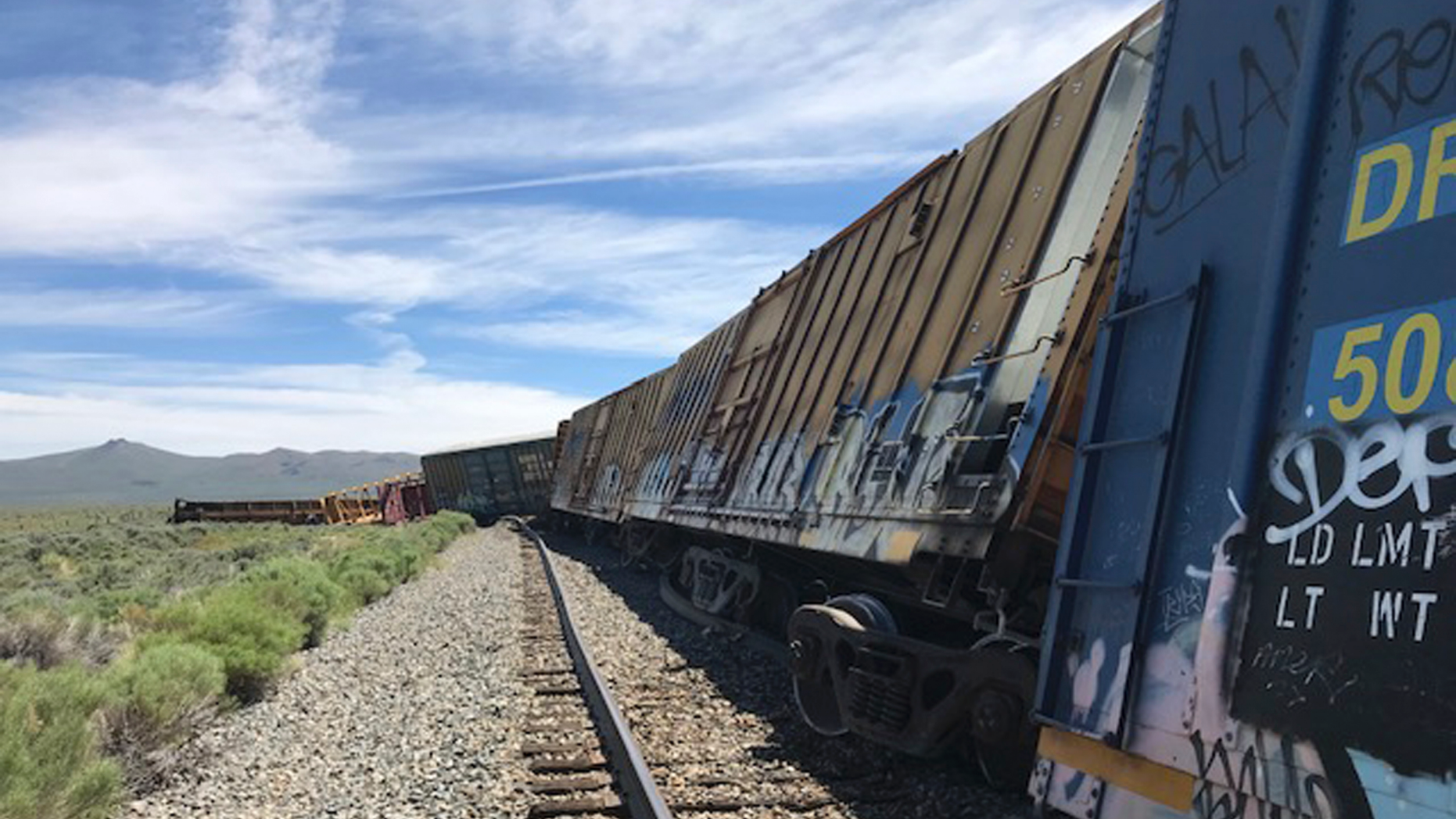 The Latest Diesel fuel spilled in NV derailment; no hazmat Fox News