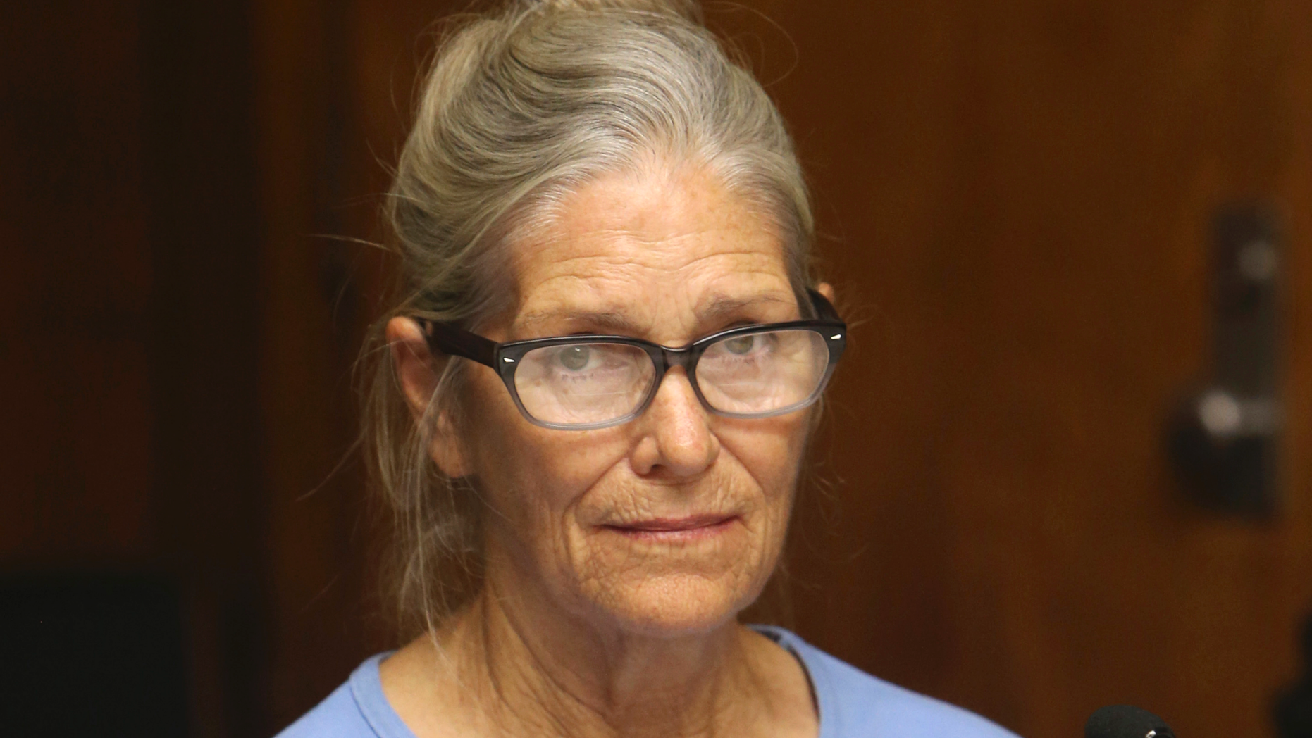 FEATURE - In the archive photo of September 6, 2017, Leslie Van Houten attends her parole hearing at the California Women's Institution in Corona, California. On Monday, June 3, 2019, for the third time, a governor arrested the release of the youngest member of Manson's deadly sect. Newsom said that 69-year-old Van Houten still posed a threat, although she spent close to half a century behind bars and received reports of good behavior and testimonials on his rehabilitation. (Stan Lim / Los Angeles Daily News via AP, Pool, File)