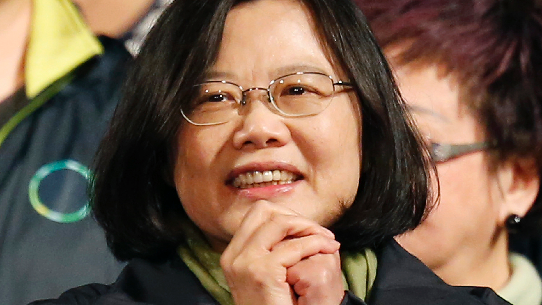 FILE - In this Jan. 16, 2016, file photo, Taiwan's Democratic Progressive Party, DPP, presidential candidate Tsai Ing-wen thanks supporters as she celebrates winning the presidential election in Taipei, Taiwan. Tsai has won a ruling party primary, setting up a likely run for re-election in January. The Democratic Progressive Party announced the primary results Thursday, June 13, 2019. (AP Photo/Wally Santana, File)
