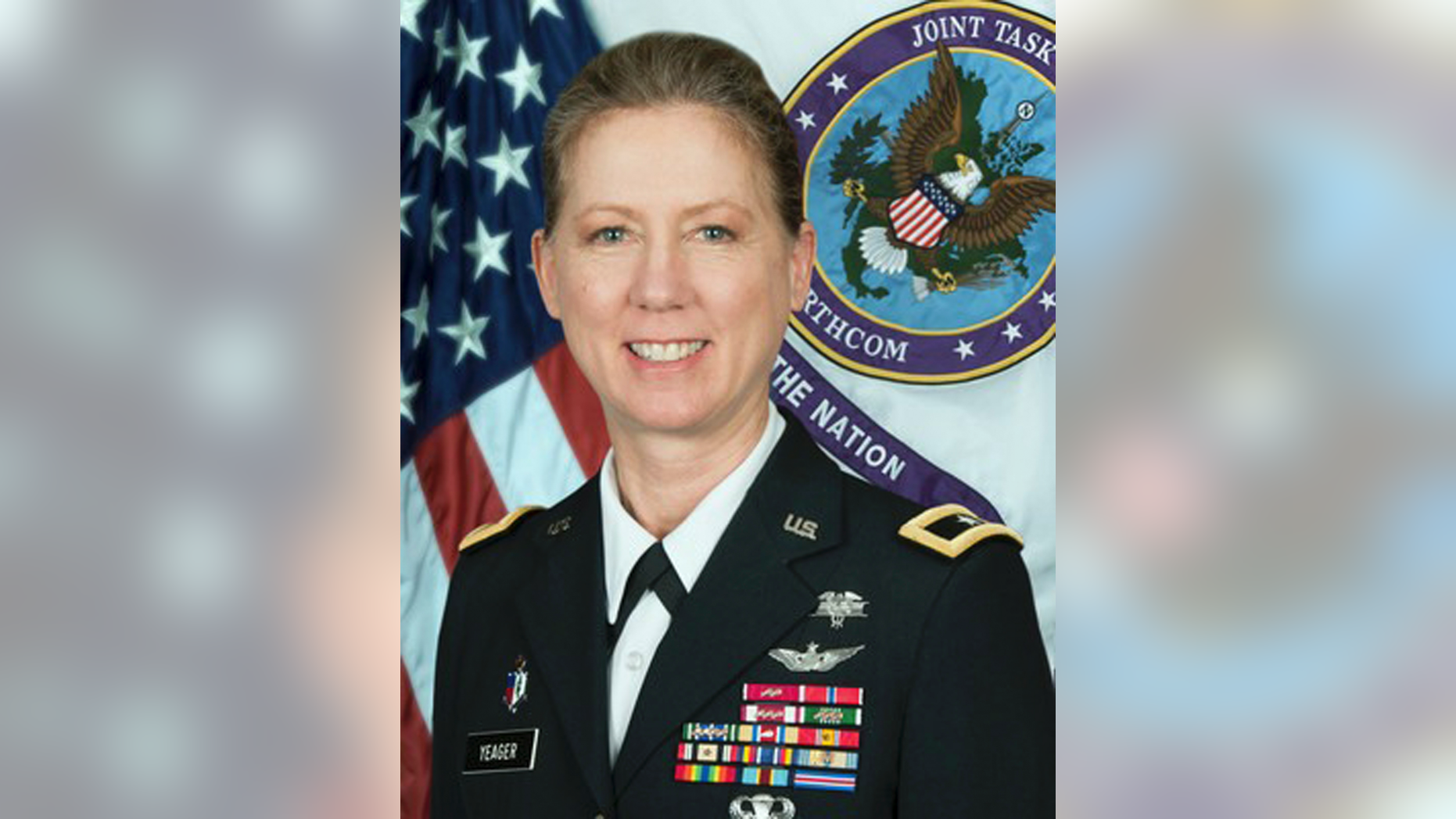 In this undated National Guard photo is Brig. Gen. Laura Yeager. The California National Guard has announced the appointment of the first woman to lead a U.S. Army infantry division. Brig. Gen. Laura Yeager will assume command of the 40th Infantry Division on June 29, 2019, at Joint Forces Training Base in Los Alamitos, California. Yeager currently commands Joint Task Force North, U.S. Northern Command at Fort Bliss, Texas. (National Guard via AP)