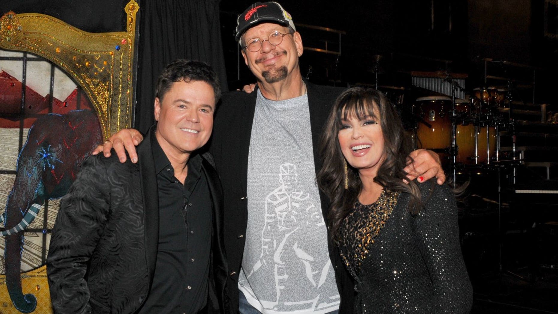 From the left, Donny Osmond, Penn Jillette and Marie Osmond. Jillette said he lost 105 pounds by employing intermittent fasting.