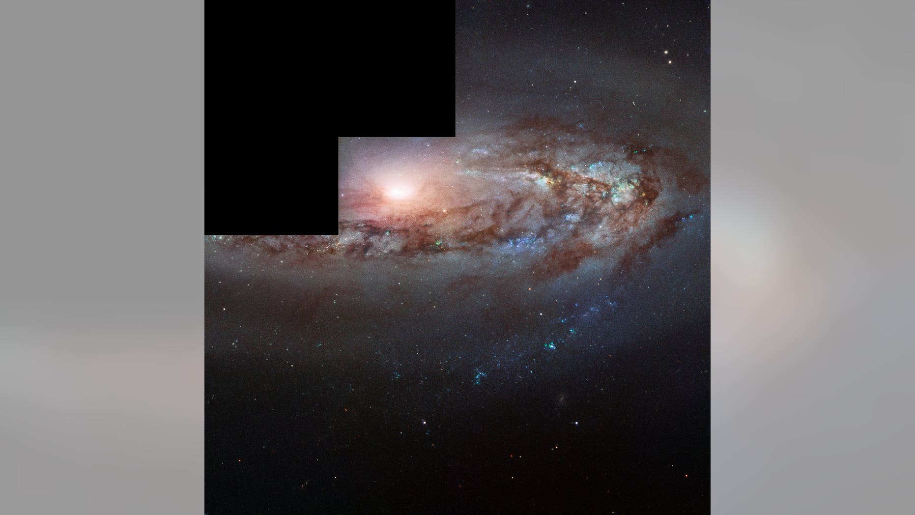 A view of the galaxy Messier 90 from the Hubble Space Telescope. This galaxy is about 60 million light-years from Earth, but it's moving closer