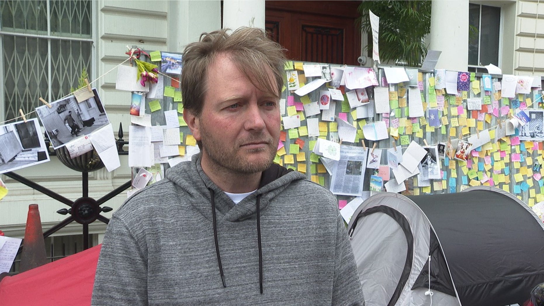 Richard Ratcliffe has been on a hunger strike for 12 days. Camped outside the Iranian Embassy in London, his message is simple: His wife, Nazanin Zaghari-Ratcliffe, must be freed.